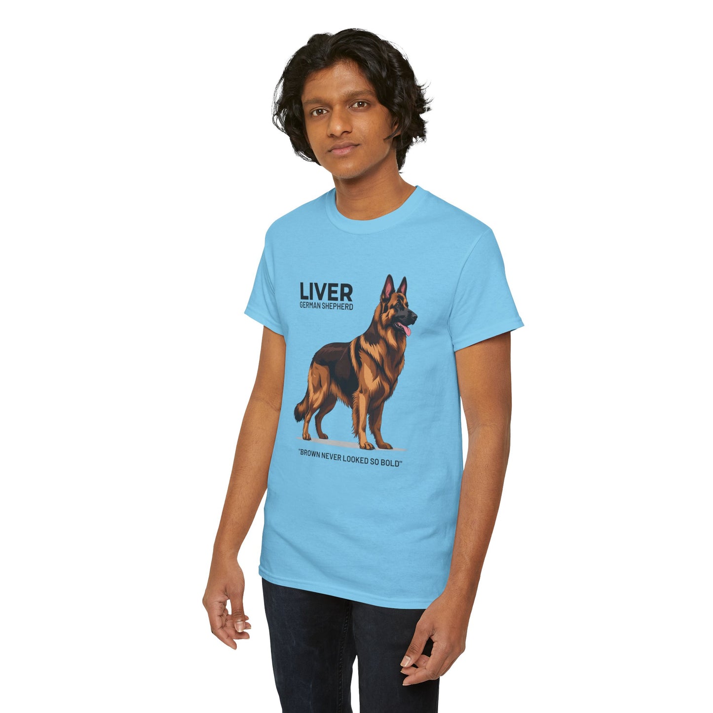 Liver German Shepherd Lover Tee - Brown Never Looked So Bold | Dog Owner Gift, Pet Parent Shirt, Animal Lover Apparel