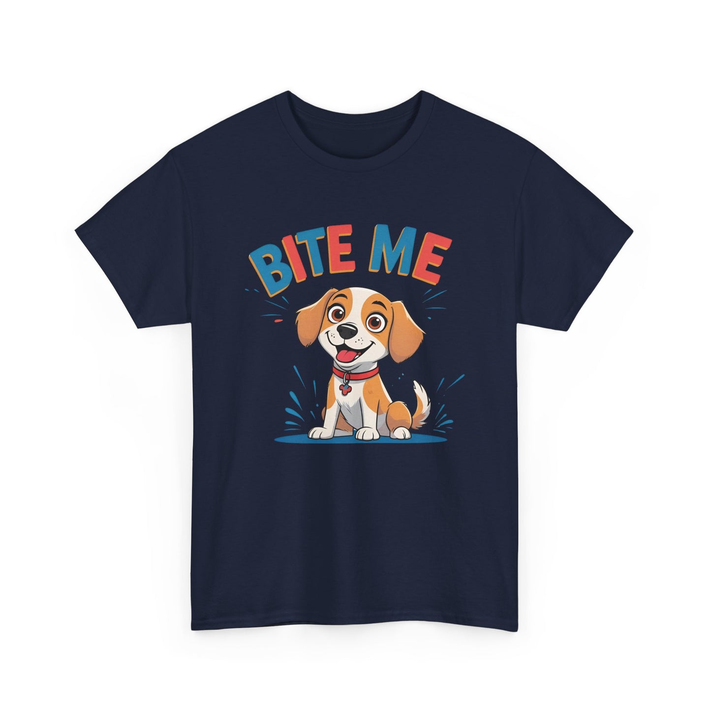 Playful Dog Lover Tee, Bite Me Unisex Cotton T-Shirt for Dog Trainers, Funny Gift for Dog Lovers, Cute Dog Apparel