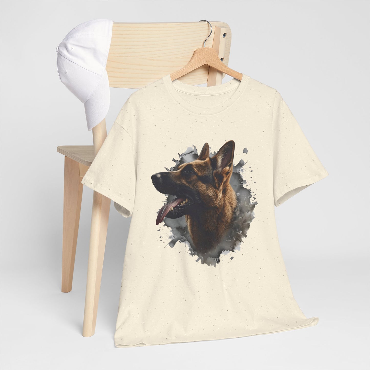 German Shepherd Lover Tee With 3D Design, Unisex Cotton Shirt, Dog T-Shirt, Pet Lovers Gift, Animal Enthusiast Apparel