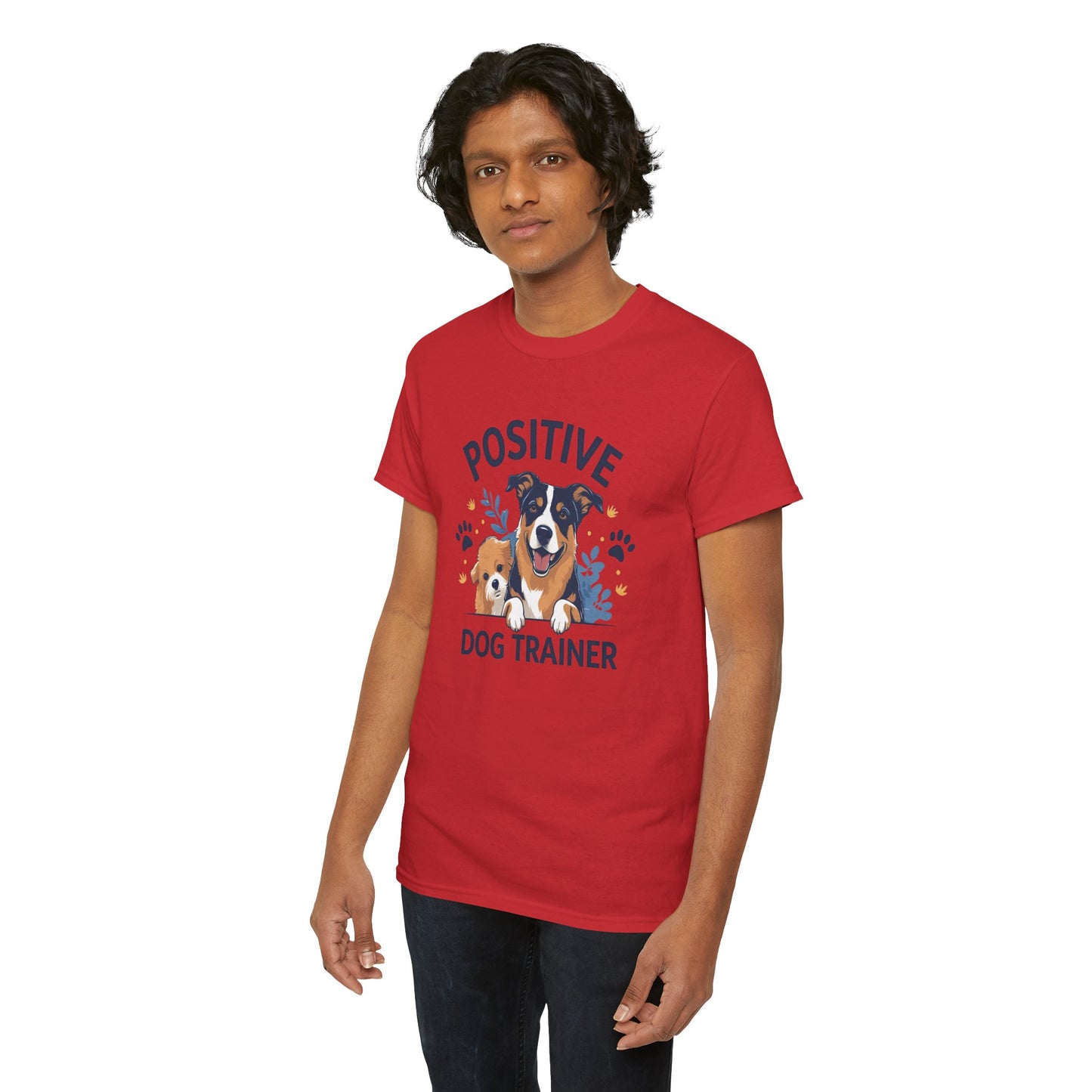Positive Dog Trainer Tee, Dog Lover Gift, Unisex Cotton T-Shirt, Pet Training Apparel, Animal Care, Casual Dog Shirt