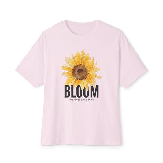Sunflower Bloom Unisex Oversized Tee, Casual Summer Shirt, Gift for Flower Lovers, Festival Fashion, Relaxed Fit Tee
