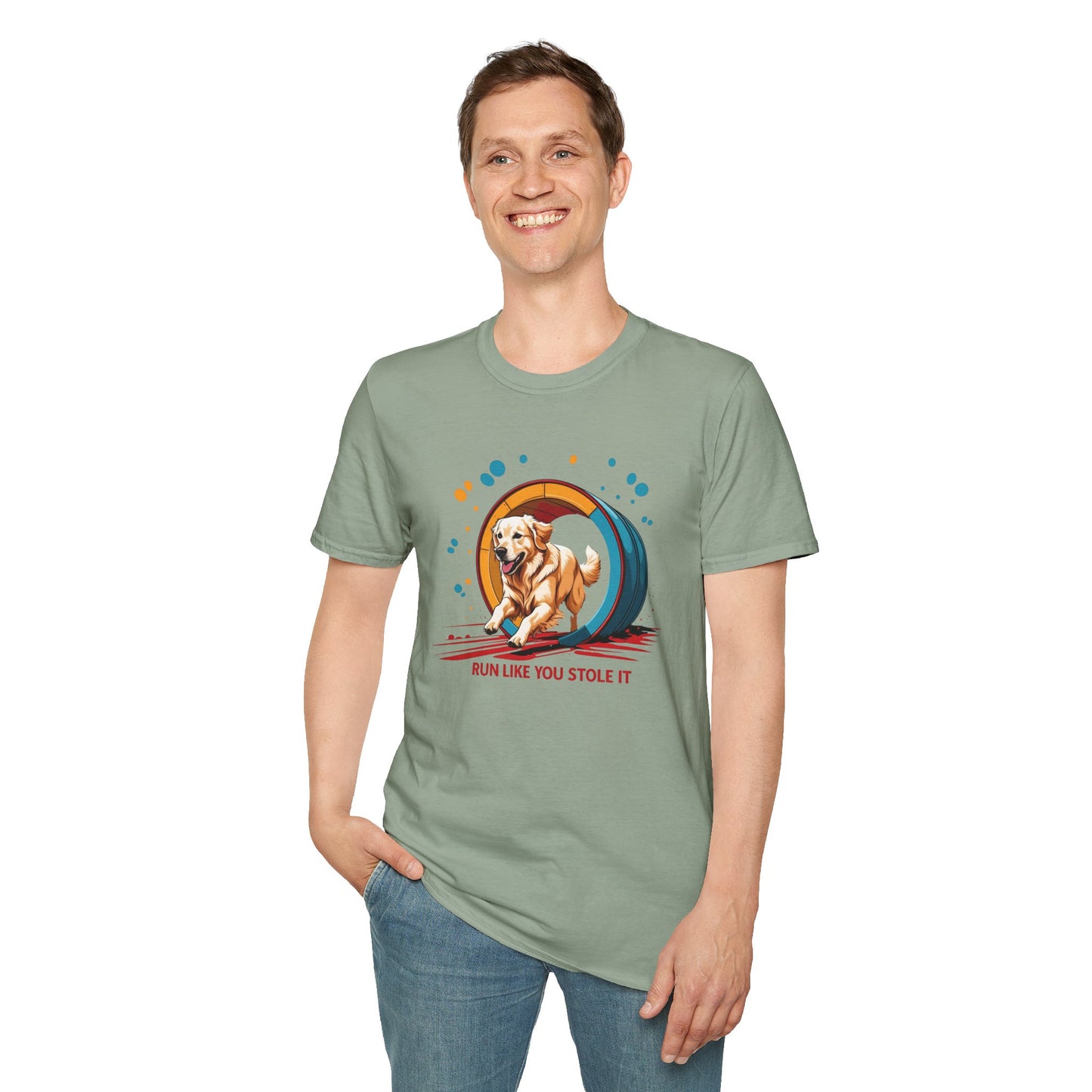 Dog Agility T-Shirt - Run Like You Stole It, Perfect for Dog Trainers, Summer Outfits, Fun Casual Wear