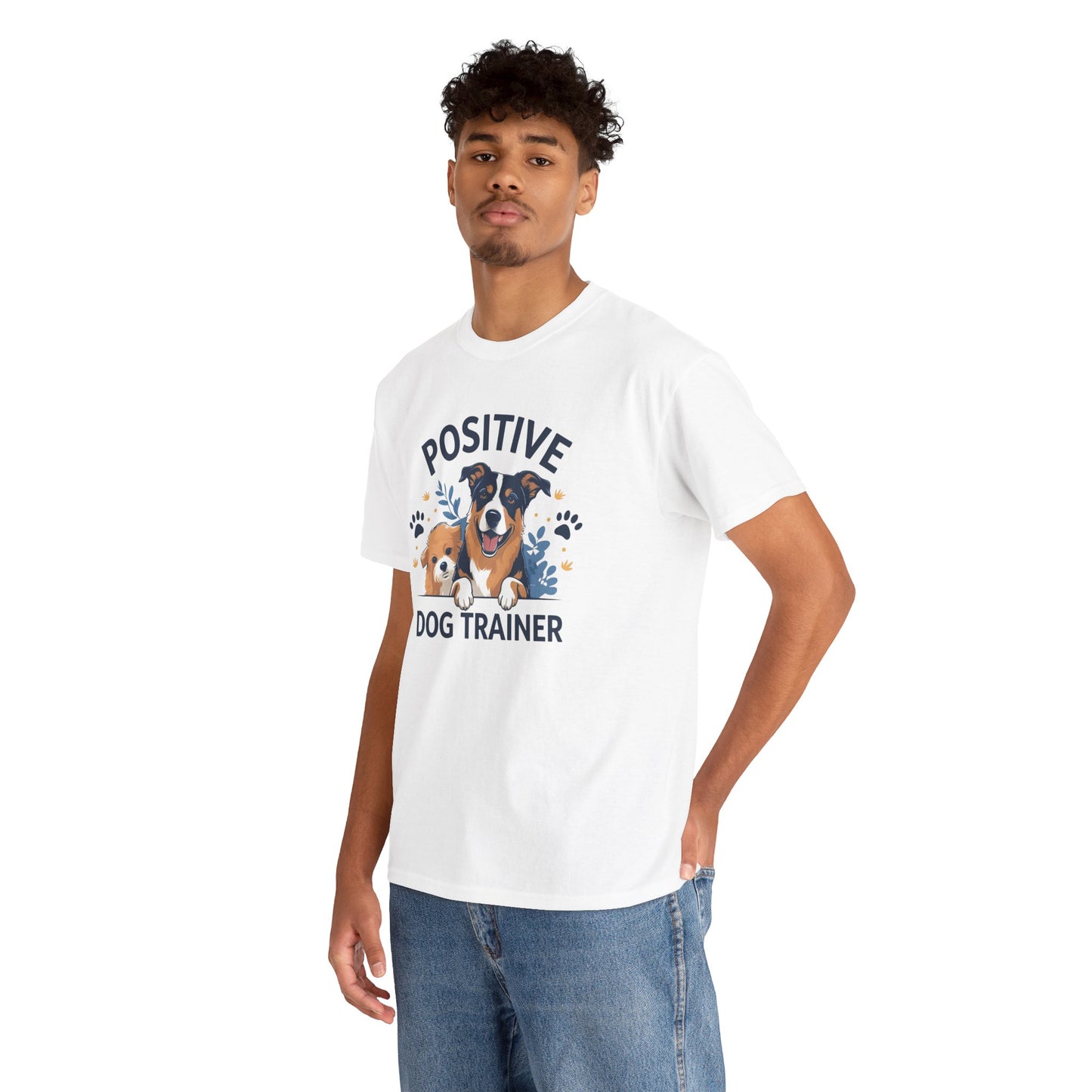 Positive Dog Trainer Tee, Dog Lover Gift, Unisex Cotton T-Shirt, Pet Training Apparel, Animal Care, Casual Dog Shirt
