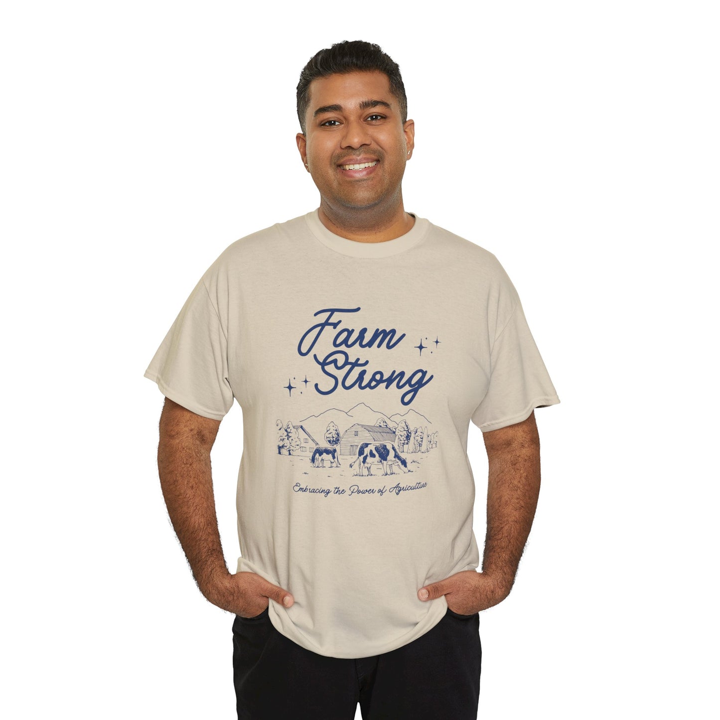 Farm Strong Unisex Cotton Tee - Embracing the Power of Agriculture, Motivational Shirt, Inspirational Tee