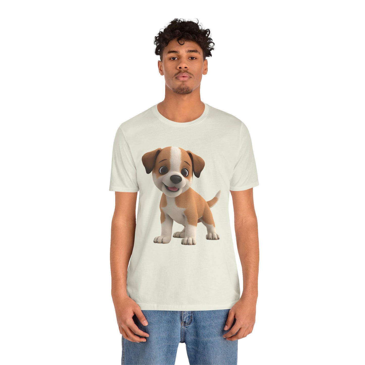 Cute Dog 3D Graphic Tee, Fun Animal Shirt, Dog Lover Gift, Playful Fashion Statement