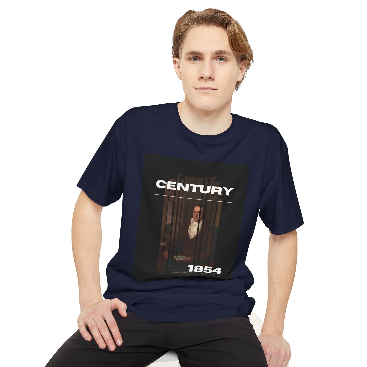 Urban Graphic Tee - Century 1854, Unisex Long Body Tee, Casual Streetwear, Perfect Gift for Art Lovers, Hipster Fashion