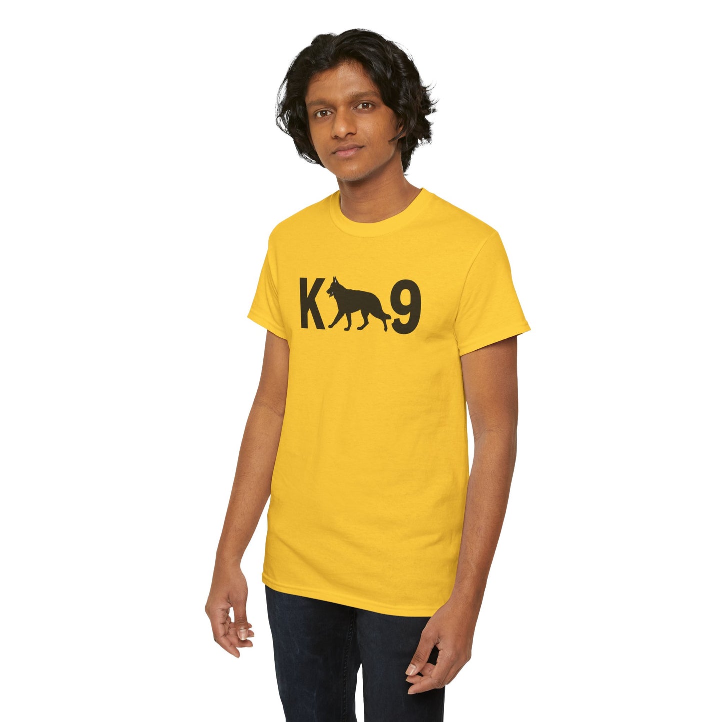 Black German Shepherd K9 Unisex Heavy Cotton Tee - Perfect for Dog Lovers, Pet Owners