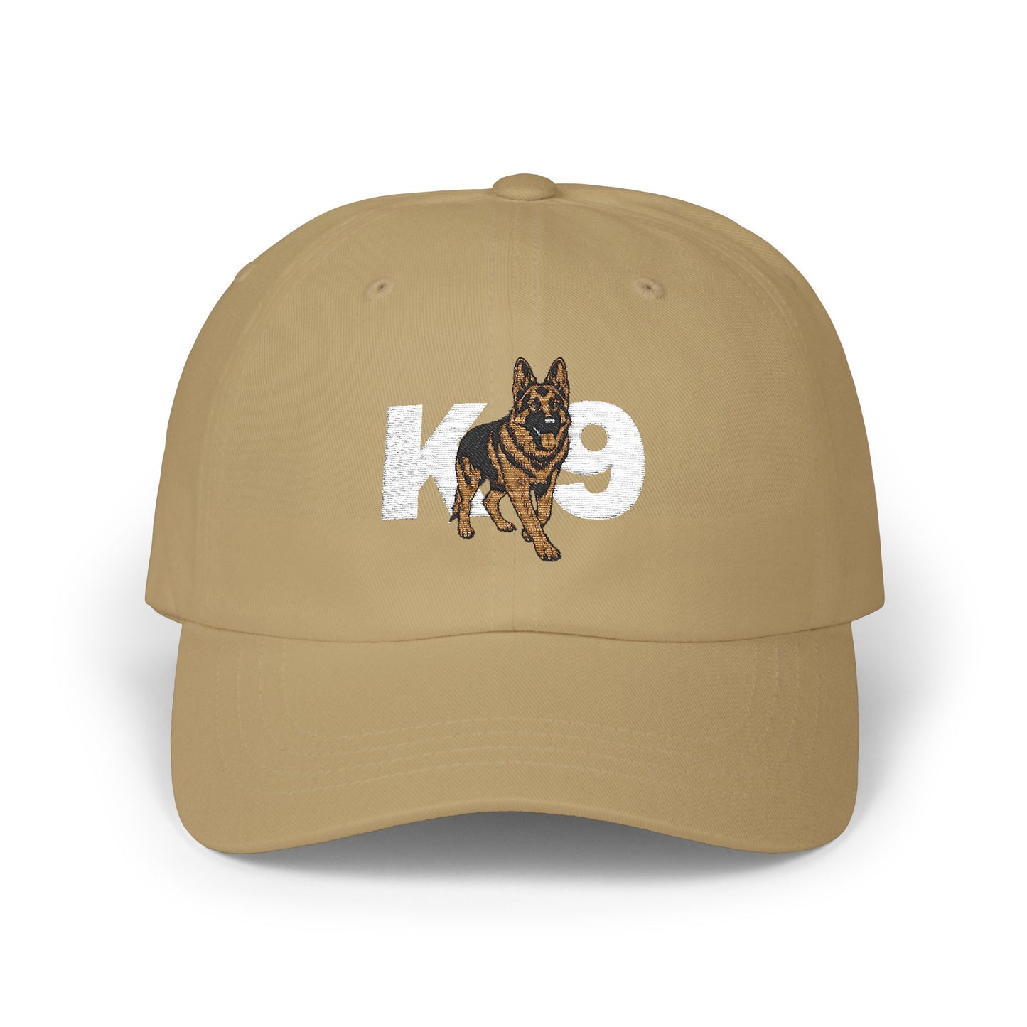 Classic Embroidered K9 Dad Cap Featuring German Shepherd | Dog Lover's Hat, Pet Owner Gift, Adjustable Baseball Cap