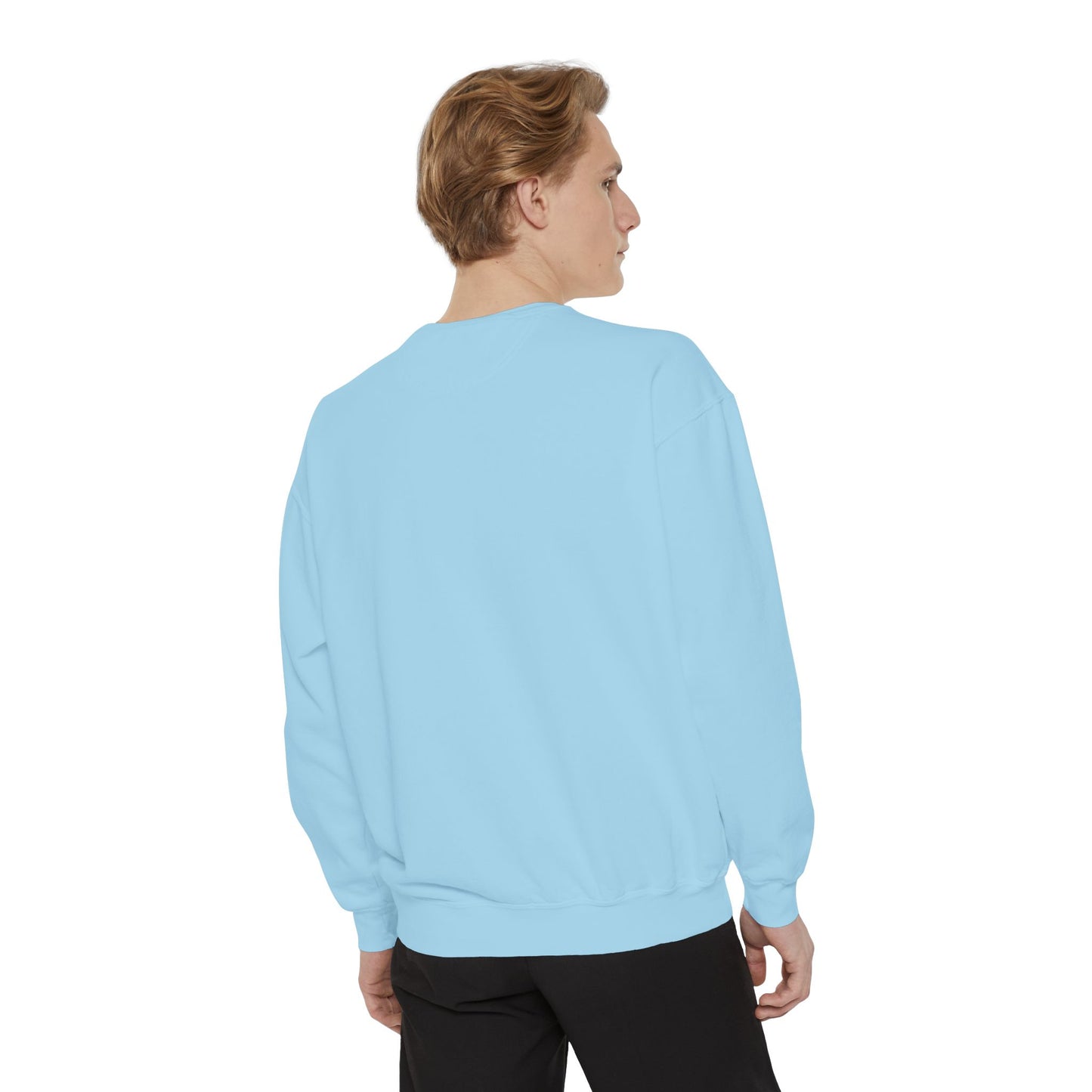 Unisex Dog Lover Sweatshirt With Two Giant German Shepherds Lying on the Grass With Tongues Out