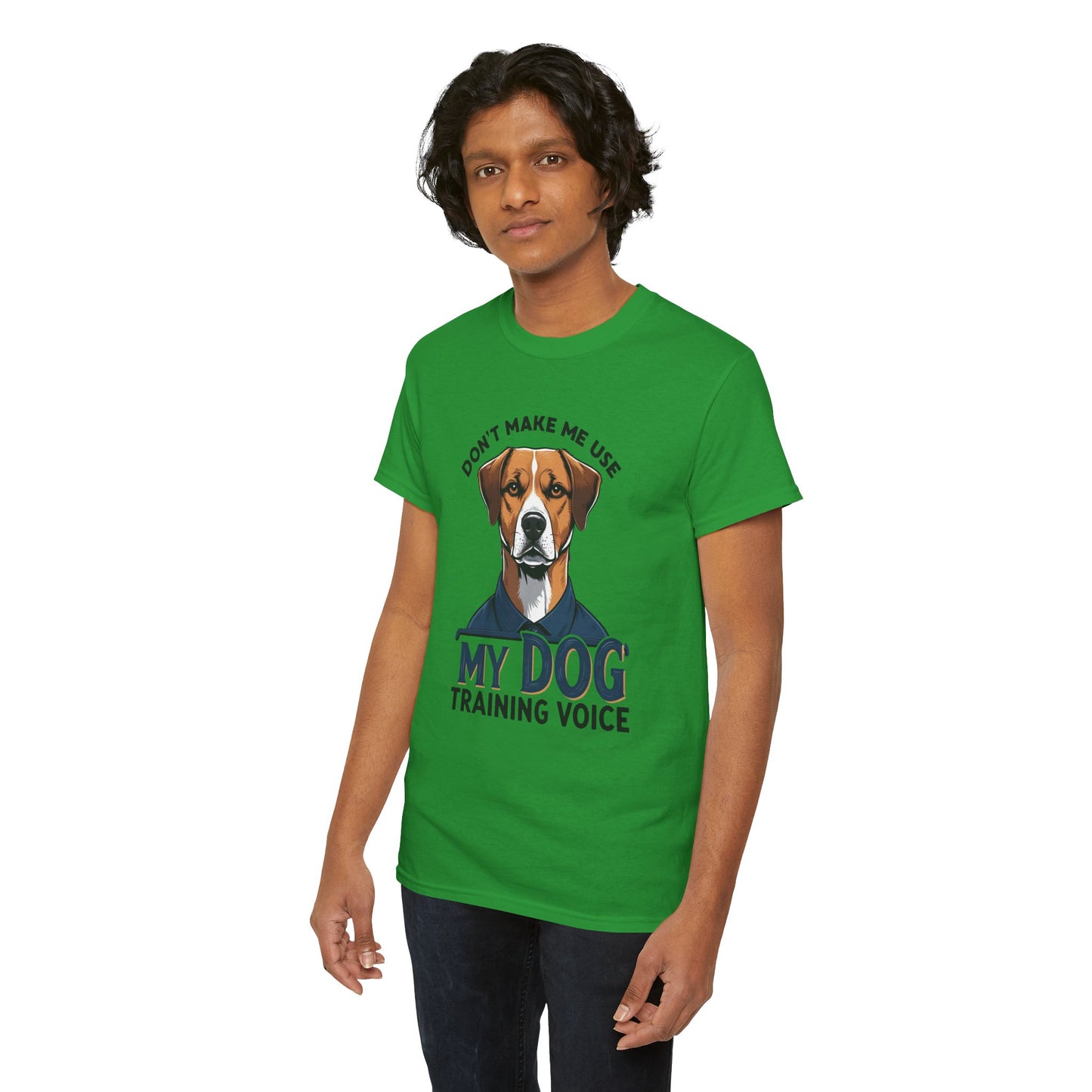 Dog Training T-Shirt - Don't Make Me Use My Dog Training Voice | Perfect Gift for Dog Owners, Casual Wear, Funny Dog Humor Shirt, Pet Training Apparel