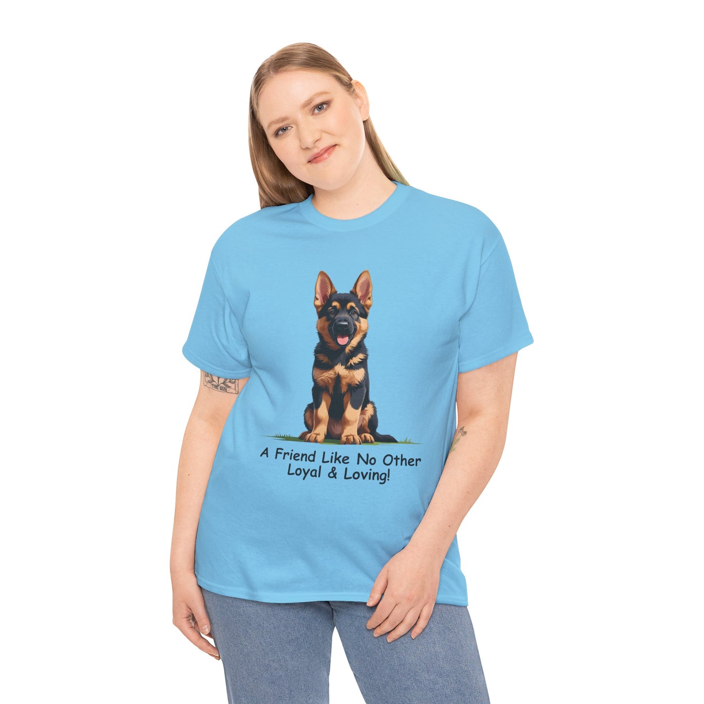 Adorable German Shepherd Puppy Lover Tee: A Friend Like No Other, Dog Owner Gift, Dog Mom Shirt, Gifts for Animal Lovers, Unisex Cotton T-shirt