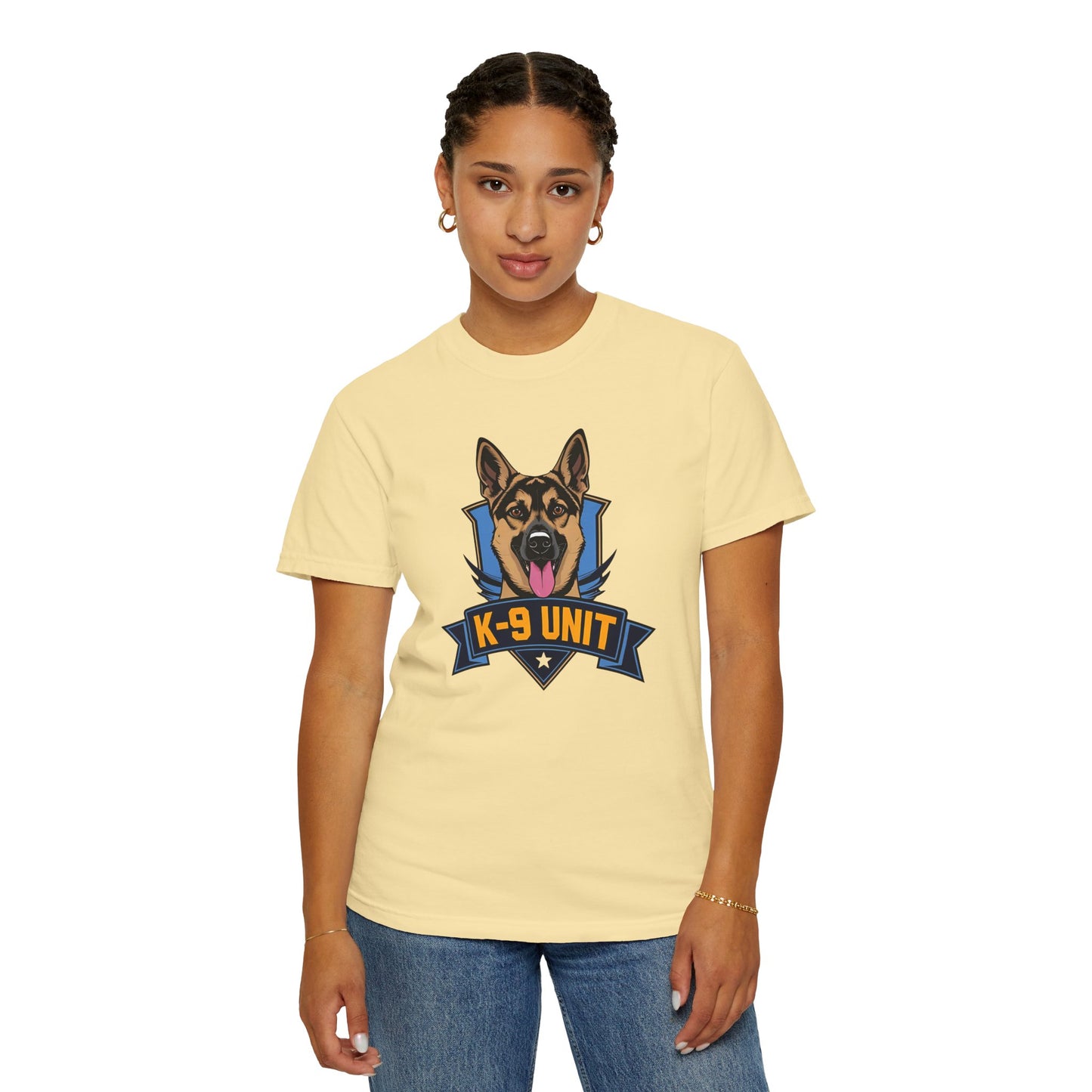 K-9 Unit Unisex Garment-Dyed T-shirt for Dog Lovers, Pet Owner Gift, Casual Wear