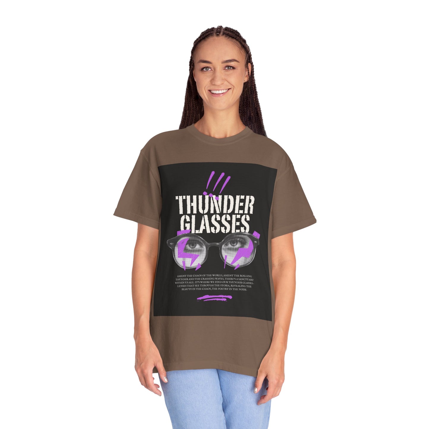 Thunder Glasses Unisex T-Shirt | Retro Graphic Tee for Music Lovers, Gift for Birthdays, Festivals, Unisex Style, Casual Wear