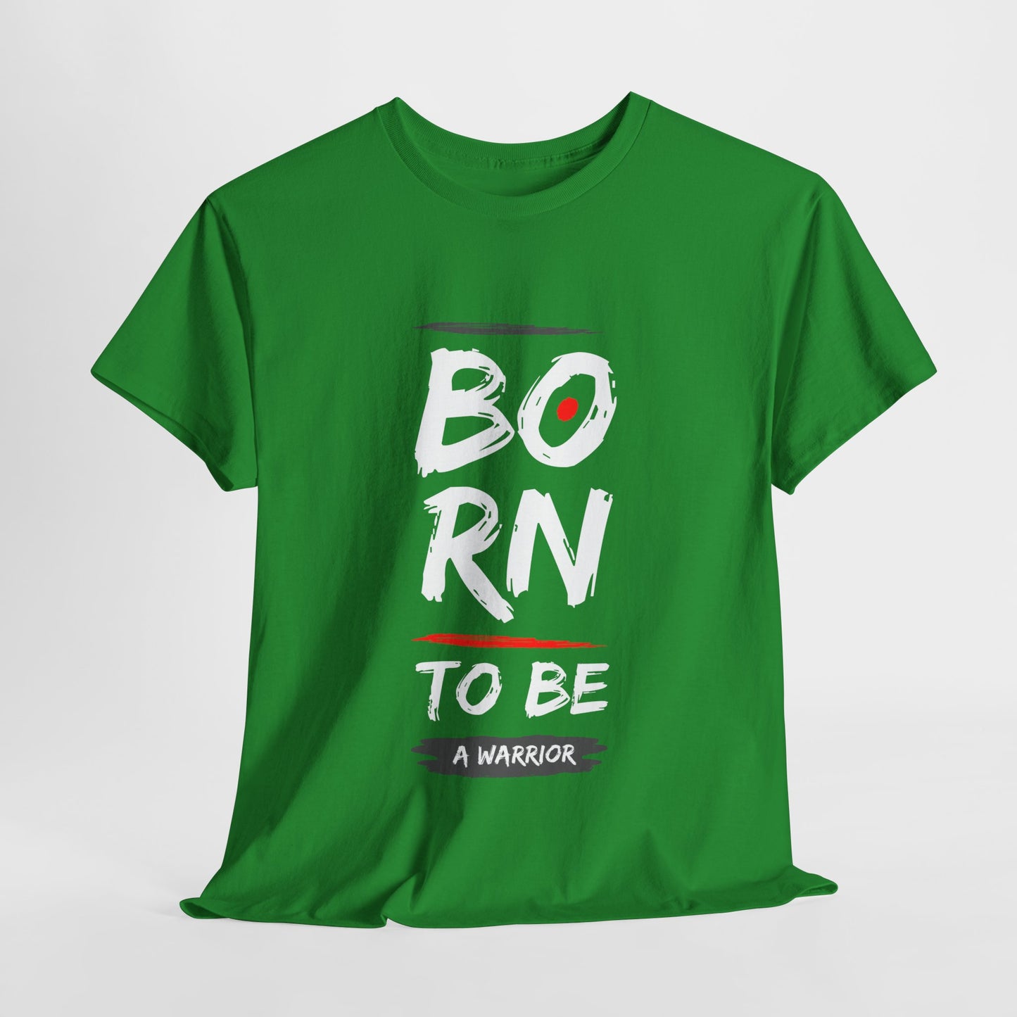 Born to Be a Warrior Unisex Heavy Cotton Tee, Inspirational Shirt for Veterans, Motivational Gift, Fitness Apparel, Casual Wear
