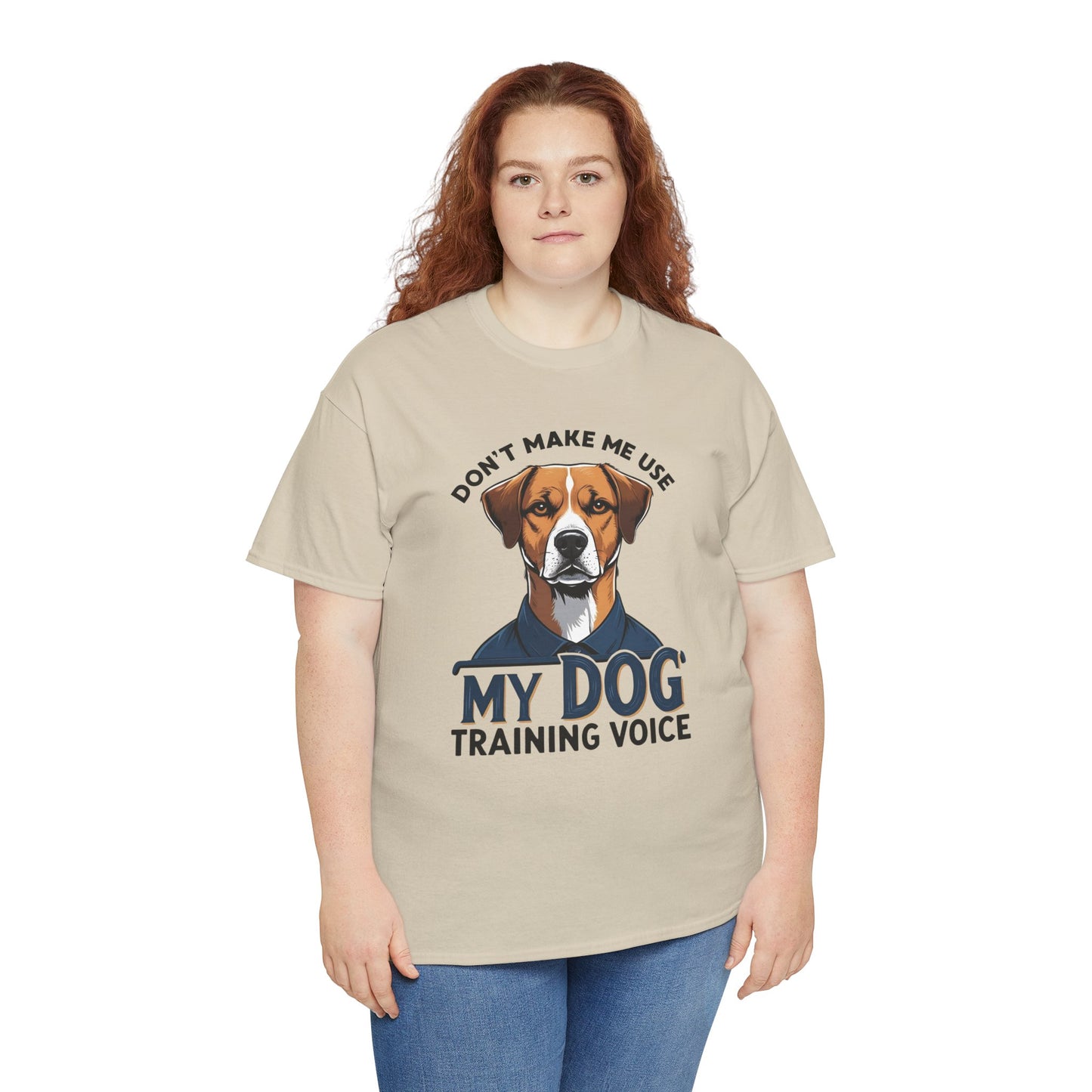 Dog Training T-Shirt - Don't Make Me Use My Dog Training Voice | Perfect Gift for Dog Owners, Casual Wear, Funny Dog Humor Shirt, Pet Training Apparel