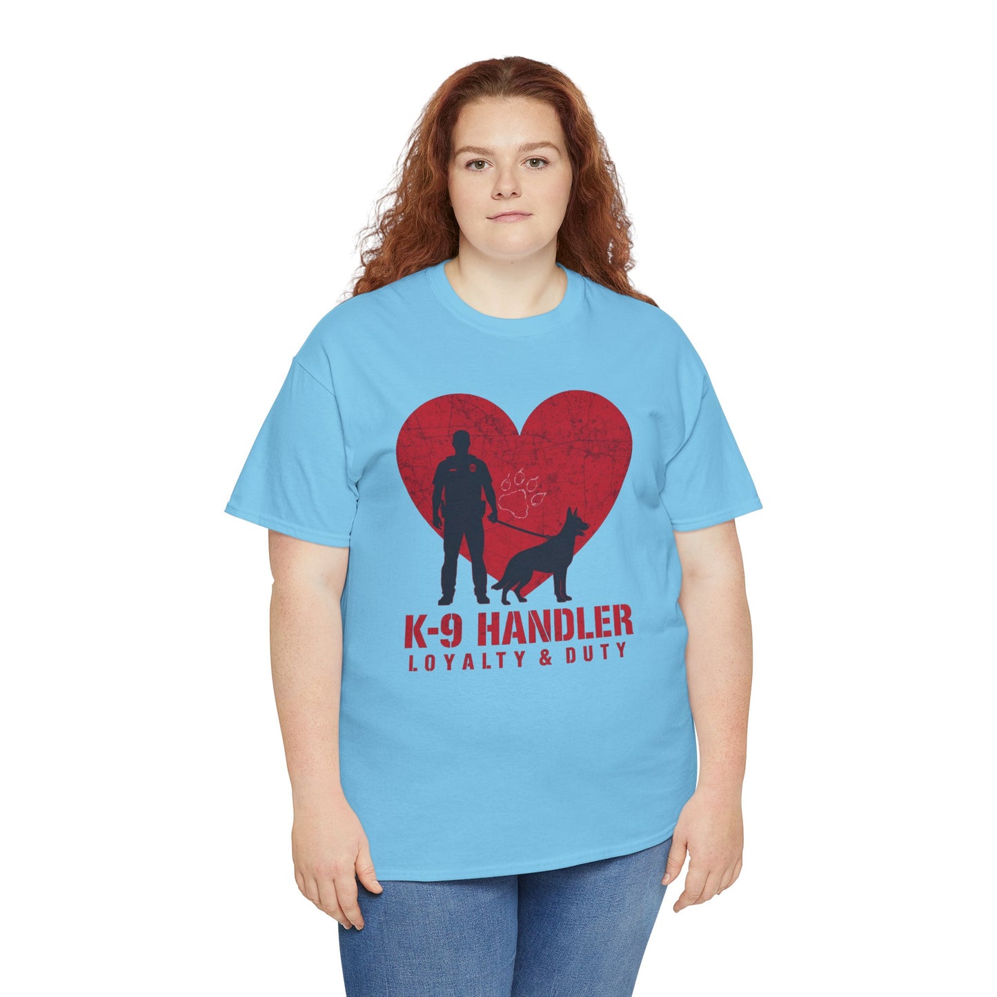 K-9 Handler Heavy Cotton Tee - Loyalty & Duty Shirt, Dog Lover Gift