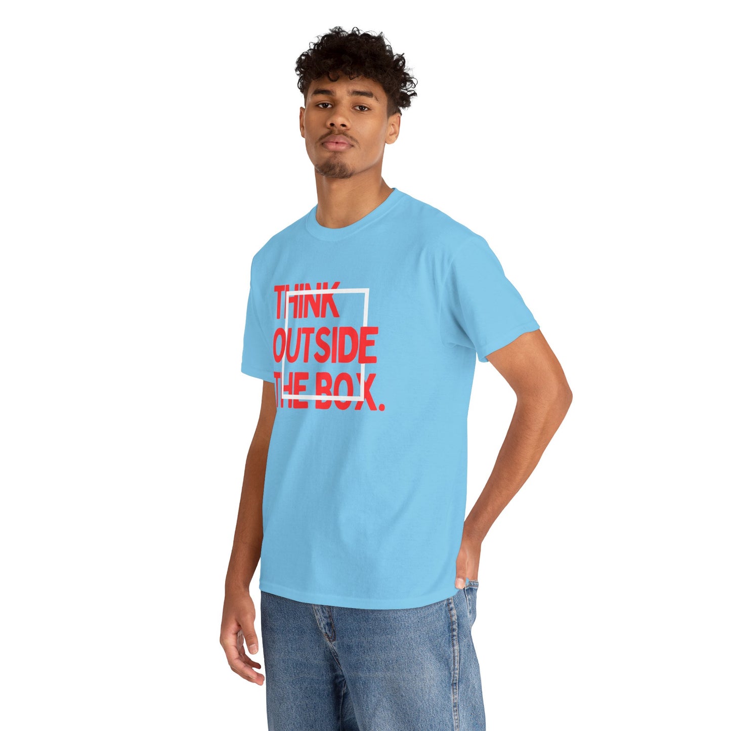 Creative Thinking Unisex Cotton Tee - Thin Out of Box, Inspirational Shirt, Motivational Gifts, Trendy Top for All Occasions, Perfect for Dreamers