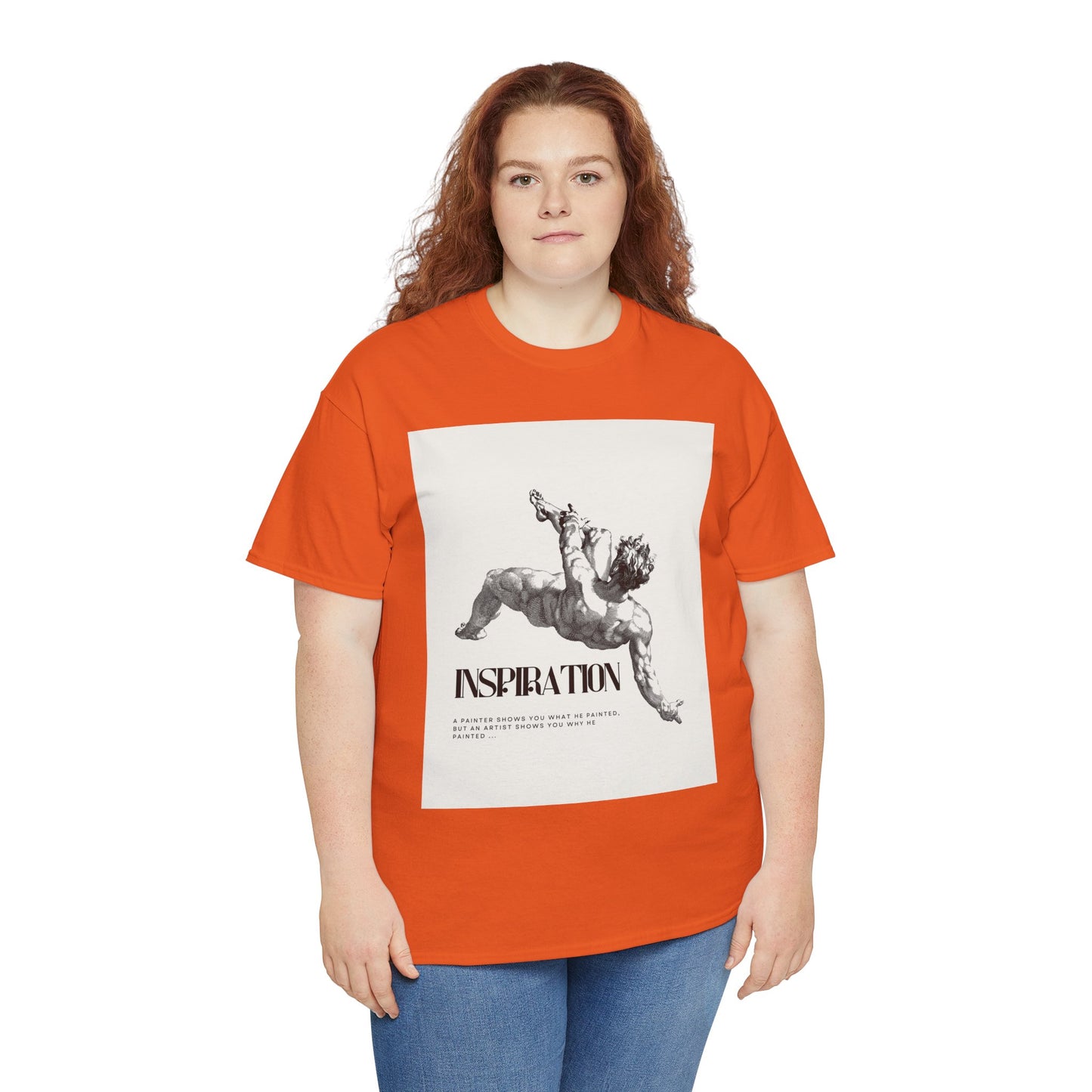 Inspiration Unisex Heavy Cotton Tee, Motivational Shirt, Gift for Artists, Casual Wear, Quote T-Shirt, Birthday Gift