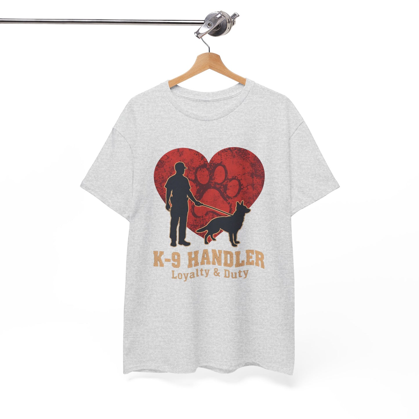 K-9 Handler Heart Tee - Loyalty & Duty, Dog Lover Gift, Pet Owner Apparel