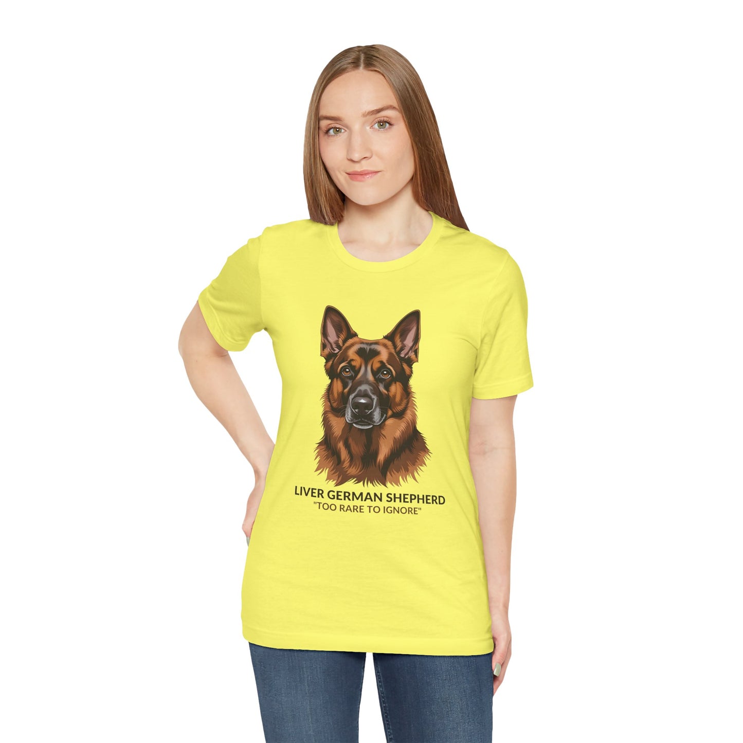 Liver German Shepherd Dog Lover Tee - To Rare To Ignore | Perfect Gift for Pet Owners, Animal Lover Merchandise, Casual Wear, Unique Dog Shirt