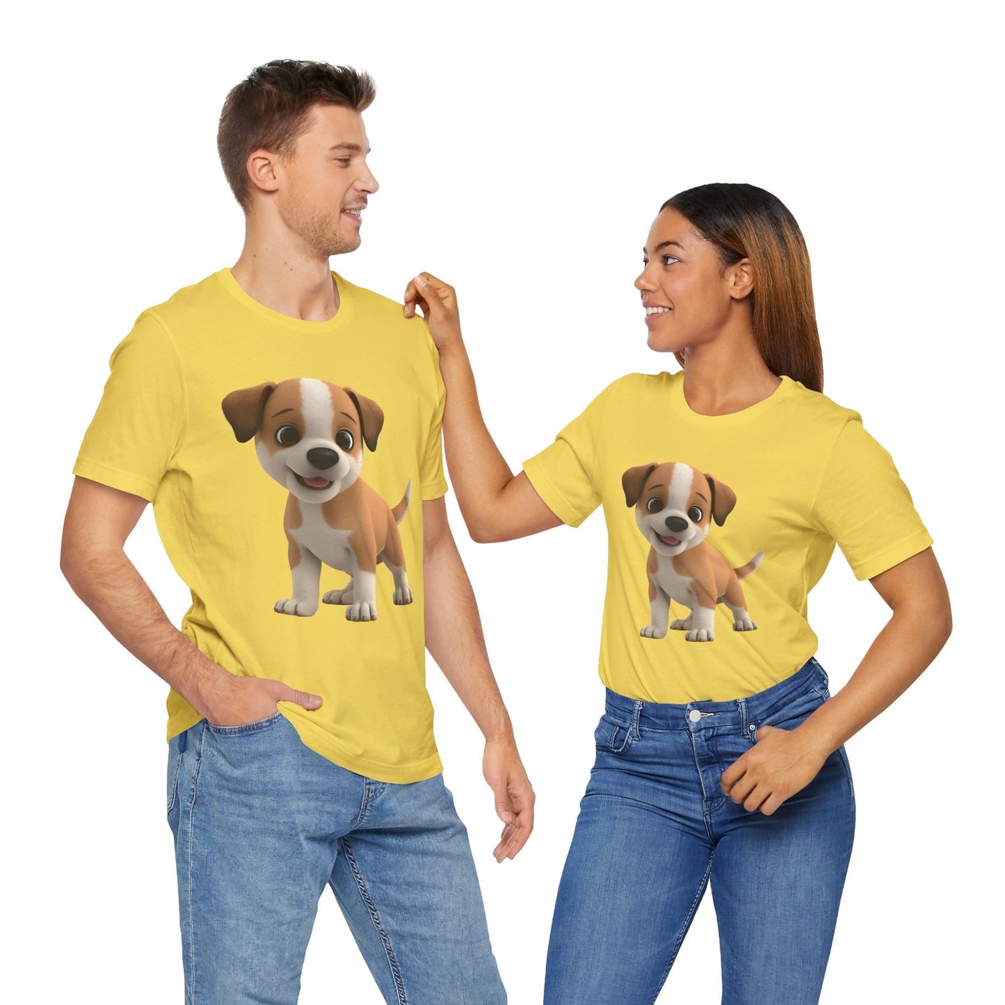 Cute Dog 3D Graphic Tee, Fun Animal Shirt, Dog Lover Gift, Playful Fashion Statement