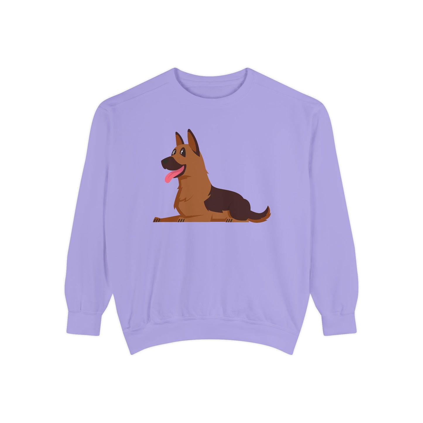 Unisex Dog Lover Hoodie With Graphic of a German Shepherd Leaving Tongue Out