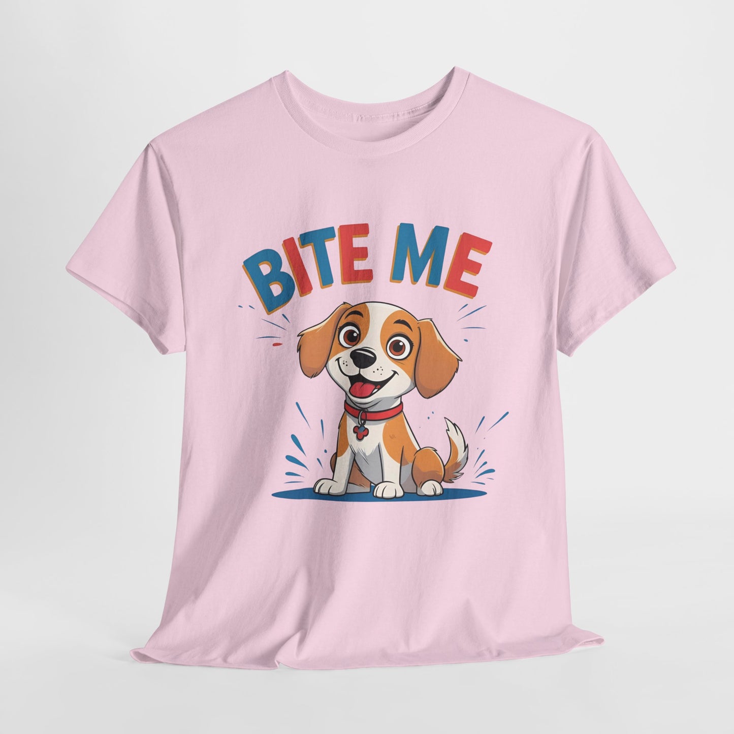 Playful Dog Lover Tee, Bite Me Unisex Cotton T-Shirt for Dog Trainers, Funny Gift for Dog Lovers, Cute Dog Apparel