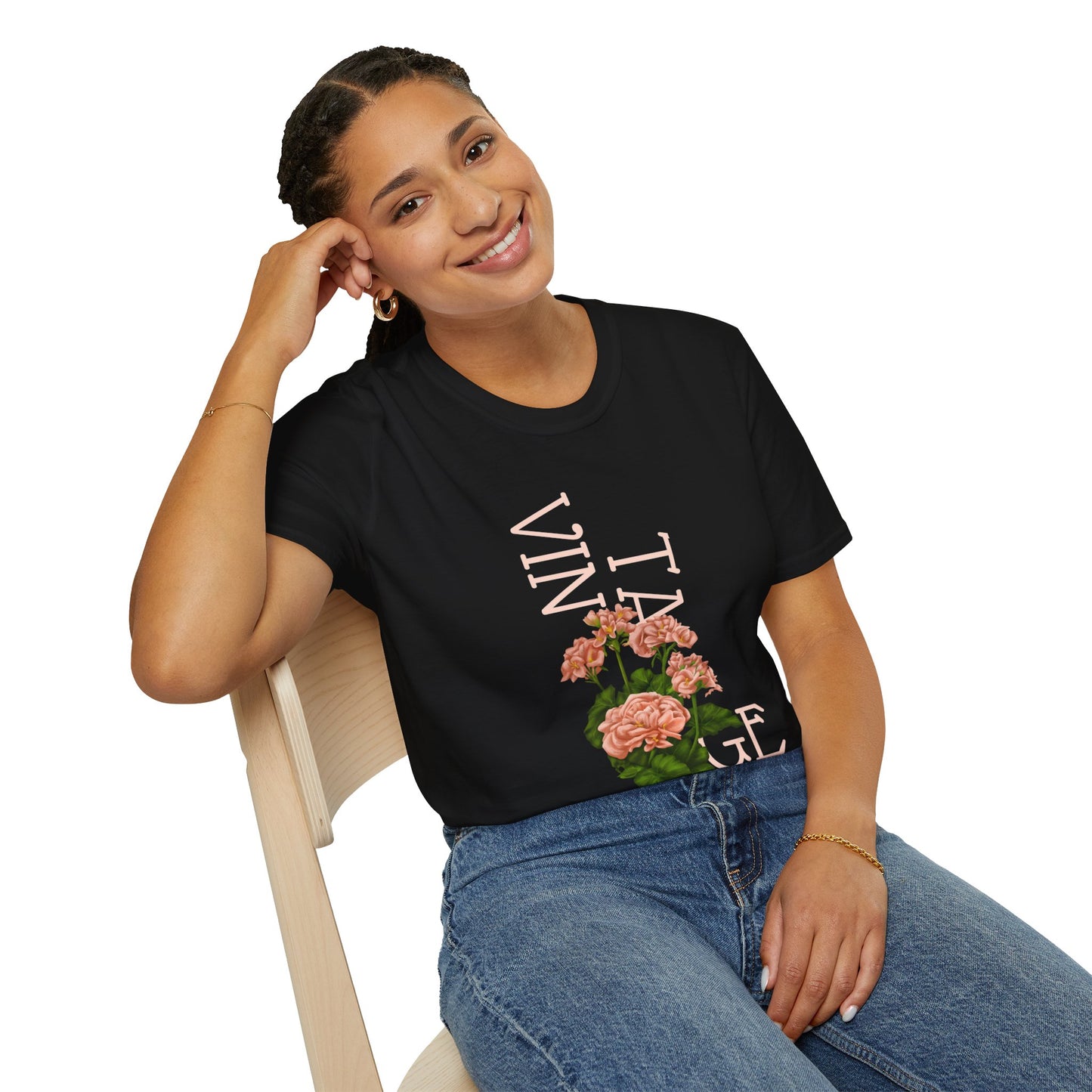 Vintage Floral Graphic Tee, Retro Flower Shirt, Unisex Casual T-Shirt, Gift for Plant Lovers, Summer Fashion