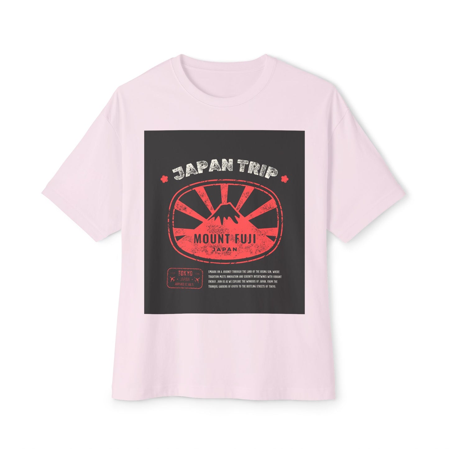 Japan Trip Oversized Tee, Travel Shirt, Unisex Graphic Tee, Mount Fuji Apparel, Casual Summer Top, Vacation Wear, Gift for Travelers
