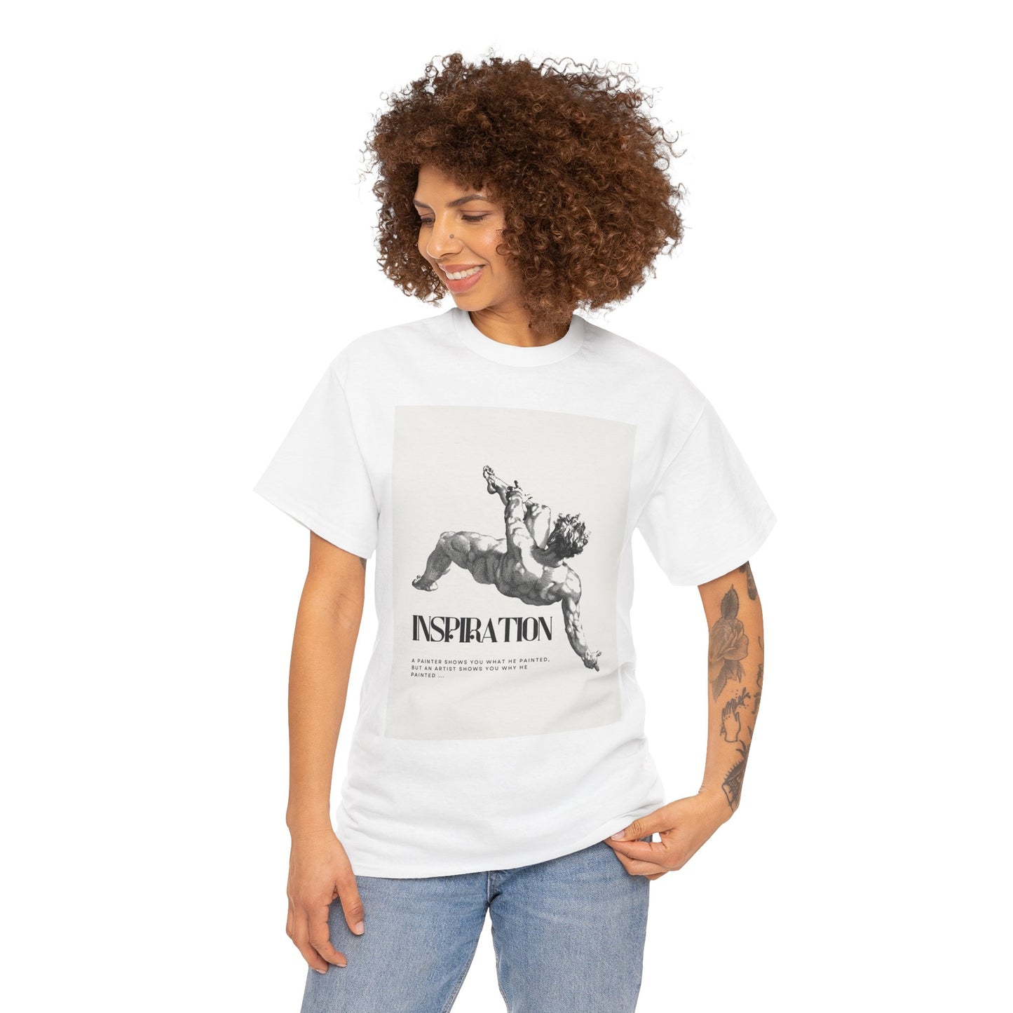 Inspiration Unisex Heavy Cotton Tee, Motivational Shirt, Gift for Artists, Casual Wear, Quote T-Shirt, Birthday Gift