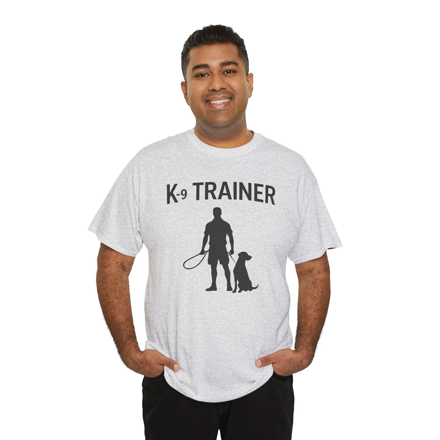 K-9 Trainer Heavy Cotton T-Shirt, Dog Owner Gift, Police Dog Shirt, Animal Enthusiast Apparel, Casual Style Tee