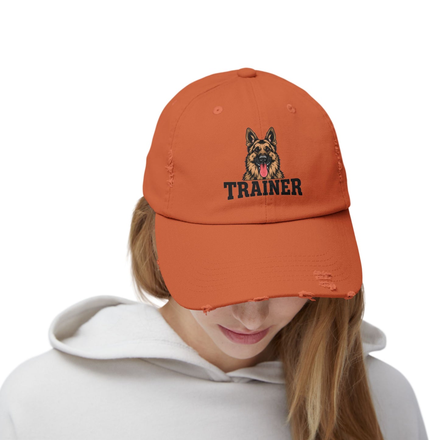 Unisex German Shepherd Trainer Cap, Distressed Hat for Dog Lovers, Perfect Gift for Trainers