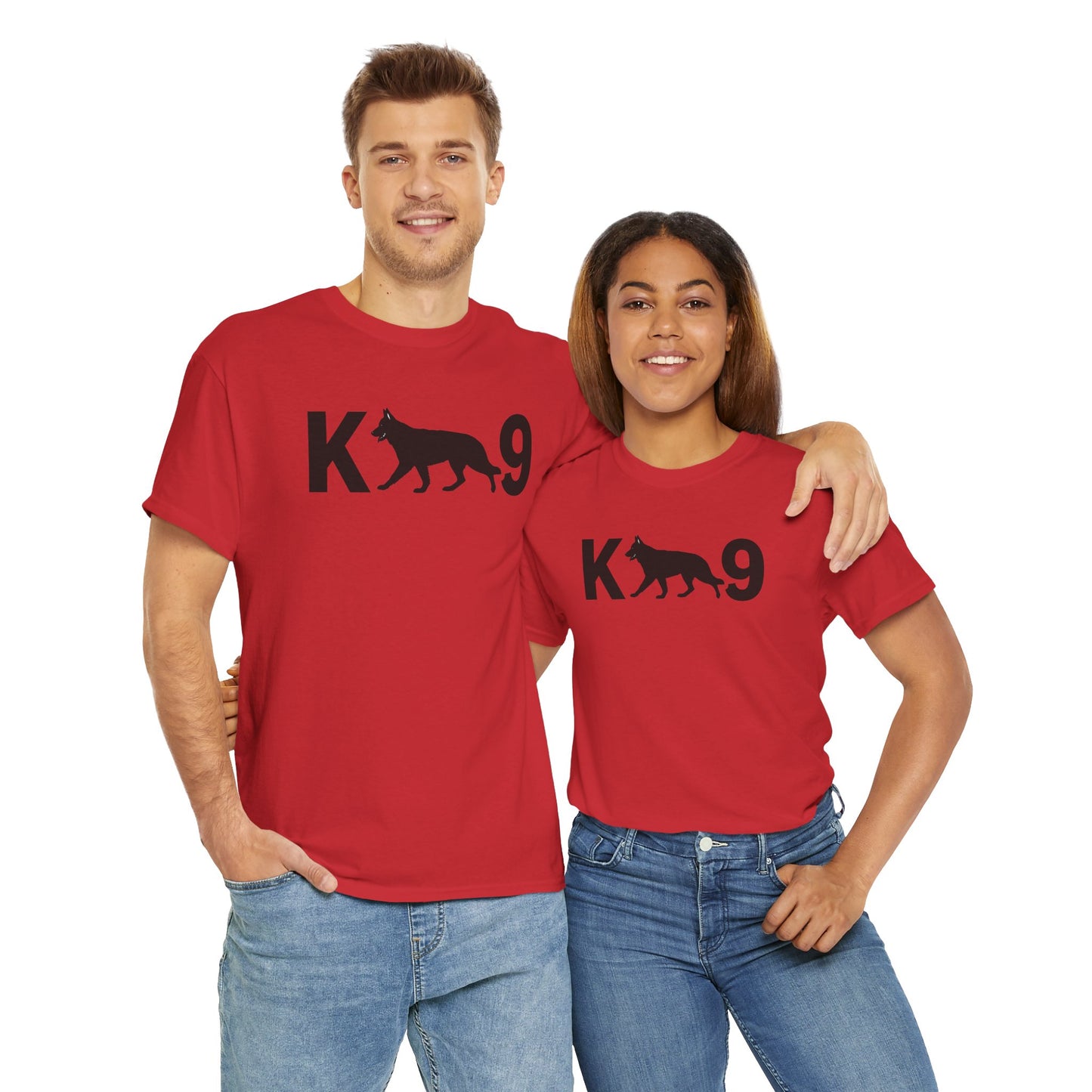 Black German Shepherd K9 Unisex Heavy Cotton Tee - Perfect for Dog Lovers, Pet Owners