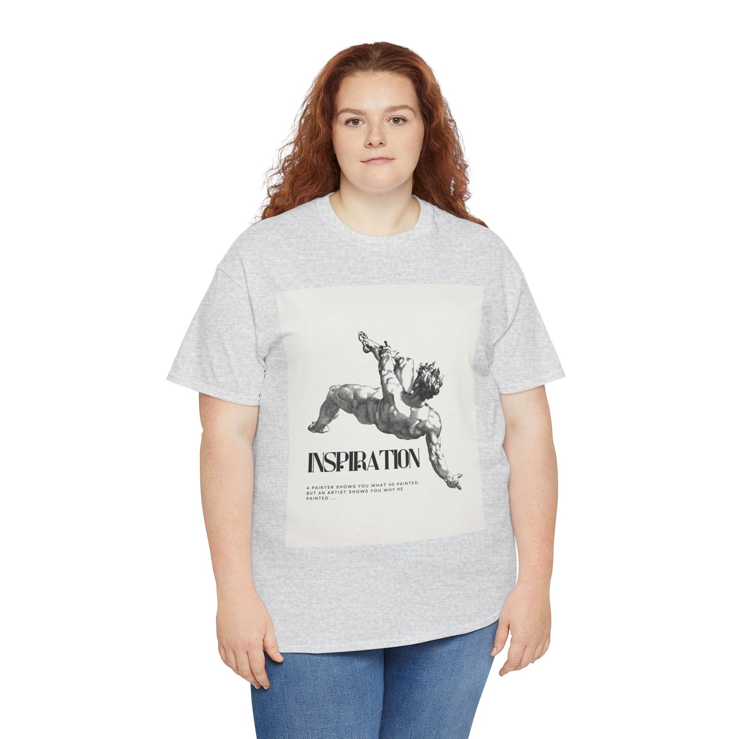 Inspiration Unisex Heavy Cotton Tee, Motivational Shirt, Gift for Artists, Casual Wear, Quote T-Shirt, Birthday Gift