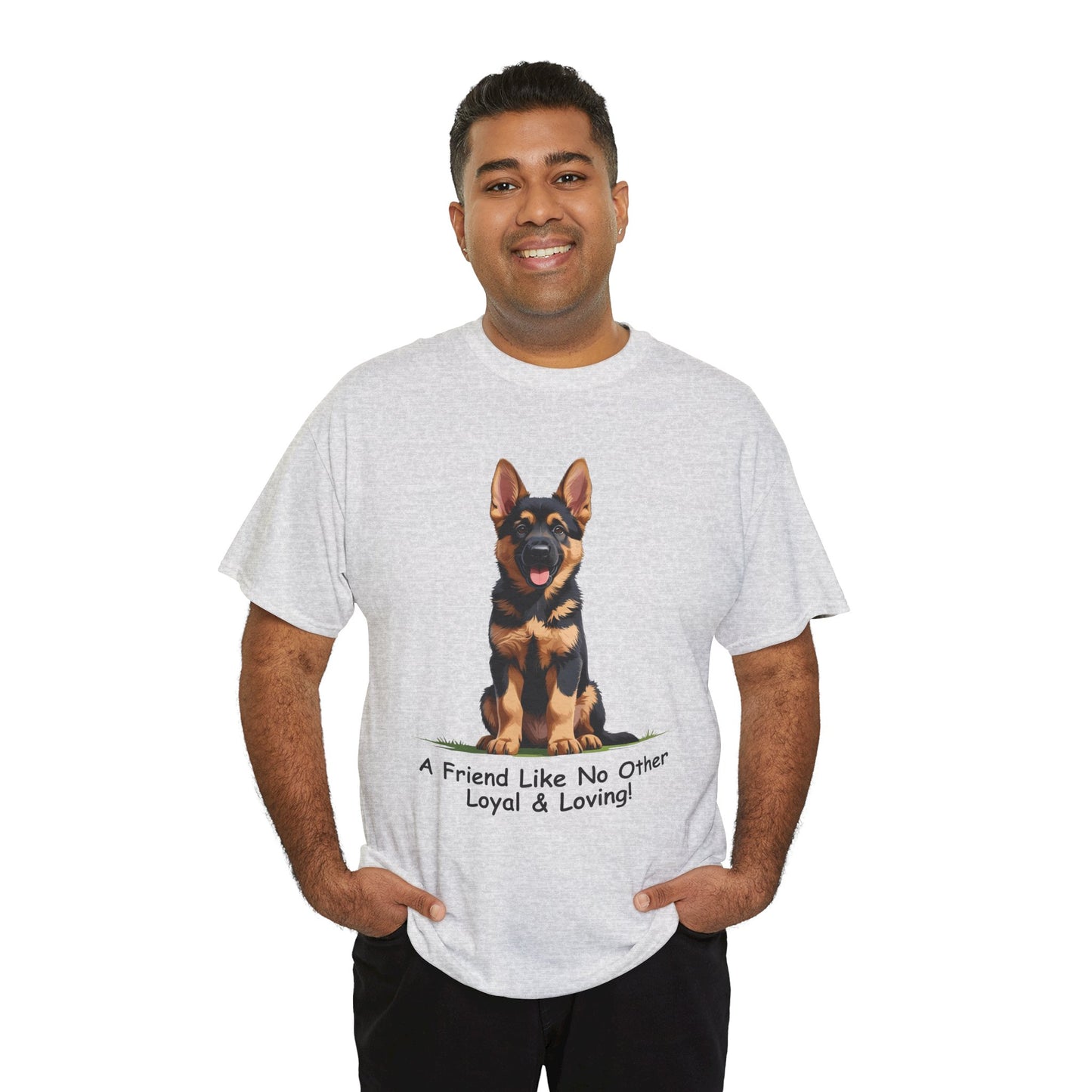 Adorable German Shepherd Puppy Lover Tee: A Friend Like No Other, Dog Owner Gift, Dog Mom Shirt, Gifts for Animal Lovers, Unisex Cotton T-shirt