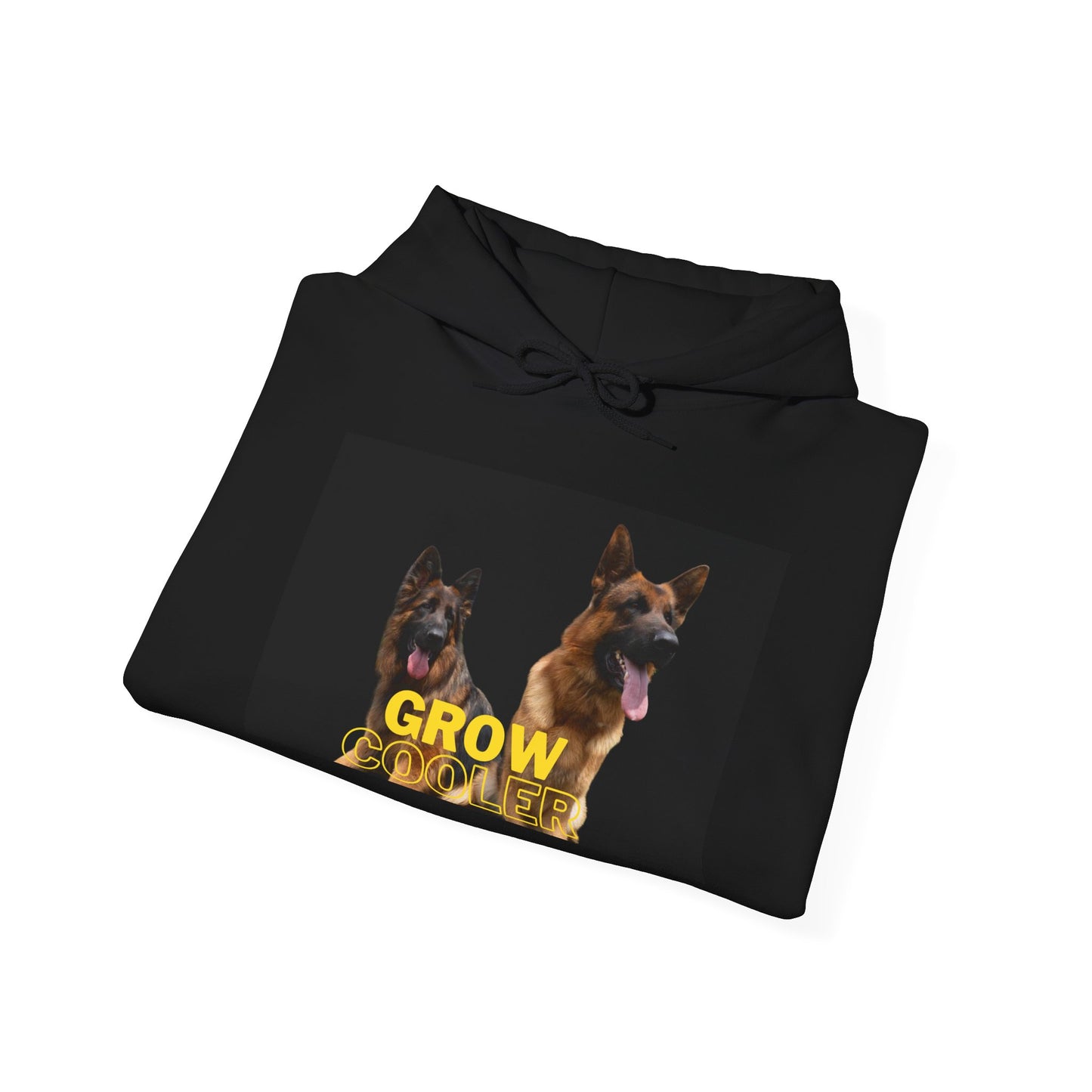 Unisex Dog Lover Hoodie With Two German Shepherds and Caption Grow Cooler