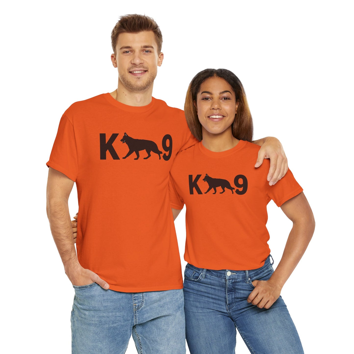 Black German Shepherd K9 Unisex Heavy Cotton Tee - Perfect for Dog Lovers, Pet Owners