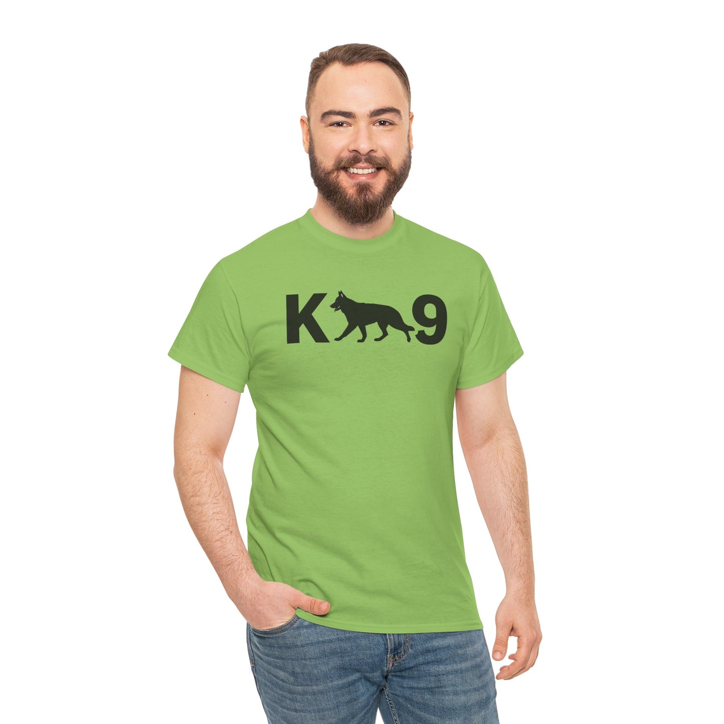 Black German Shepherd K9 Unisex Heavy Cotton Tee - Perfect for Dog Lovers, Pet Owners