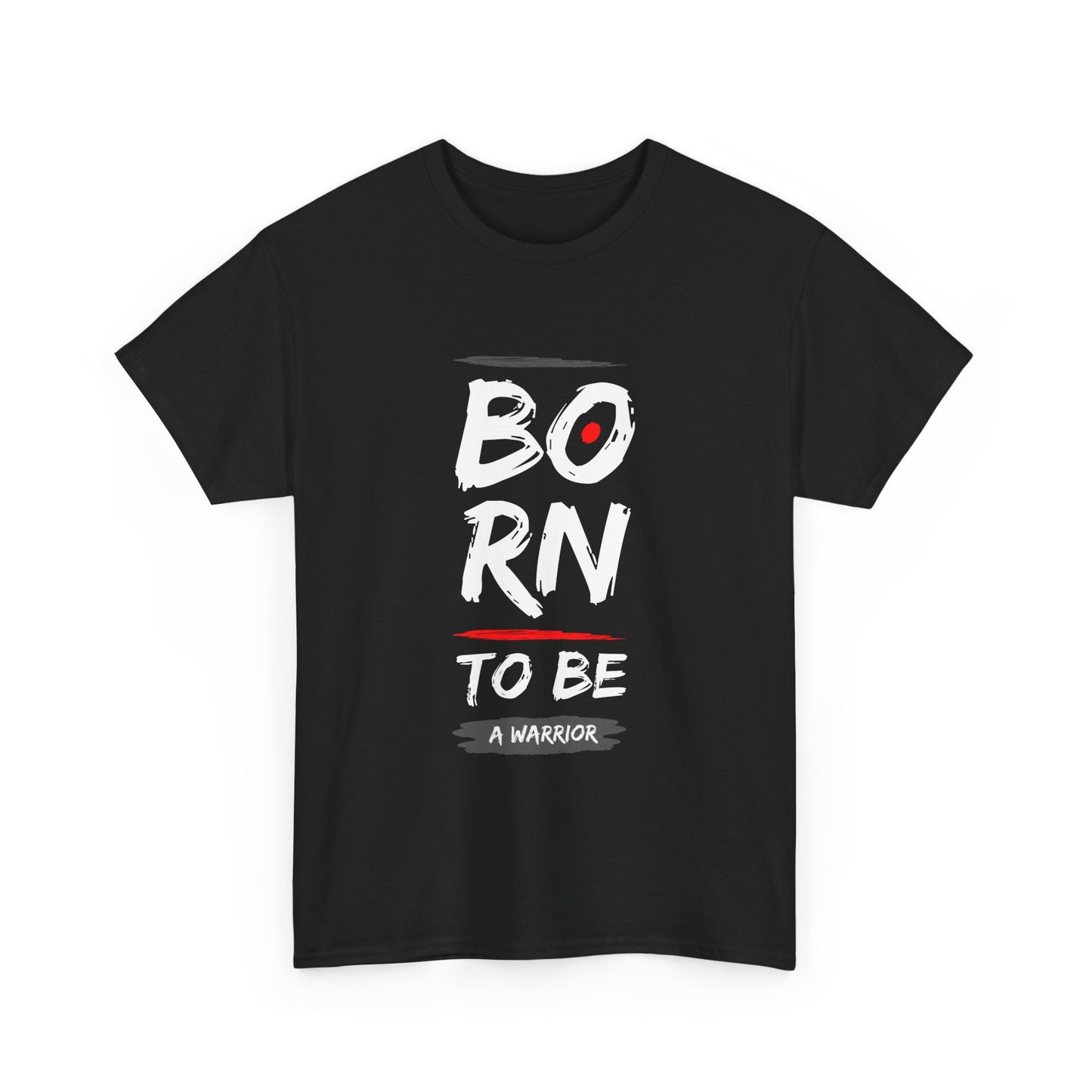 Born to Be a Warrior Unisex Heavy Cotton Tee, Inspirational Shirt for Veterans, Motivational Gift, Fitness Apparel, Casual Wear