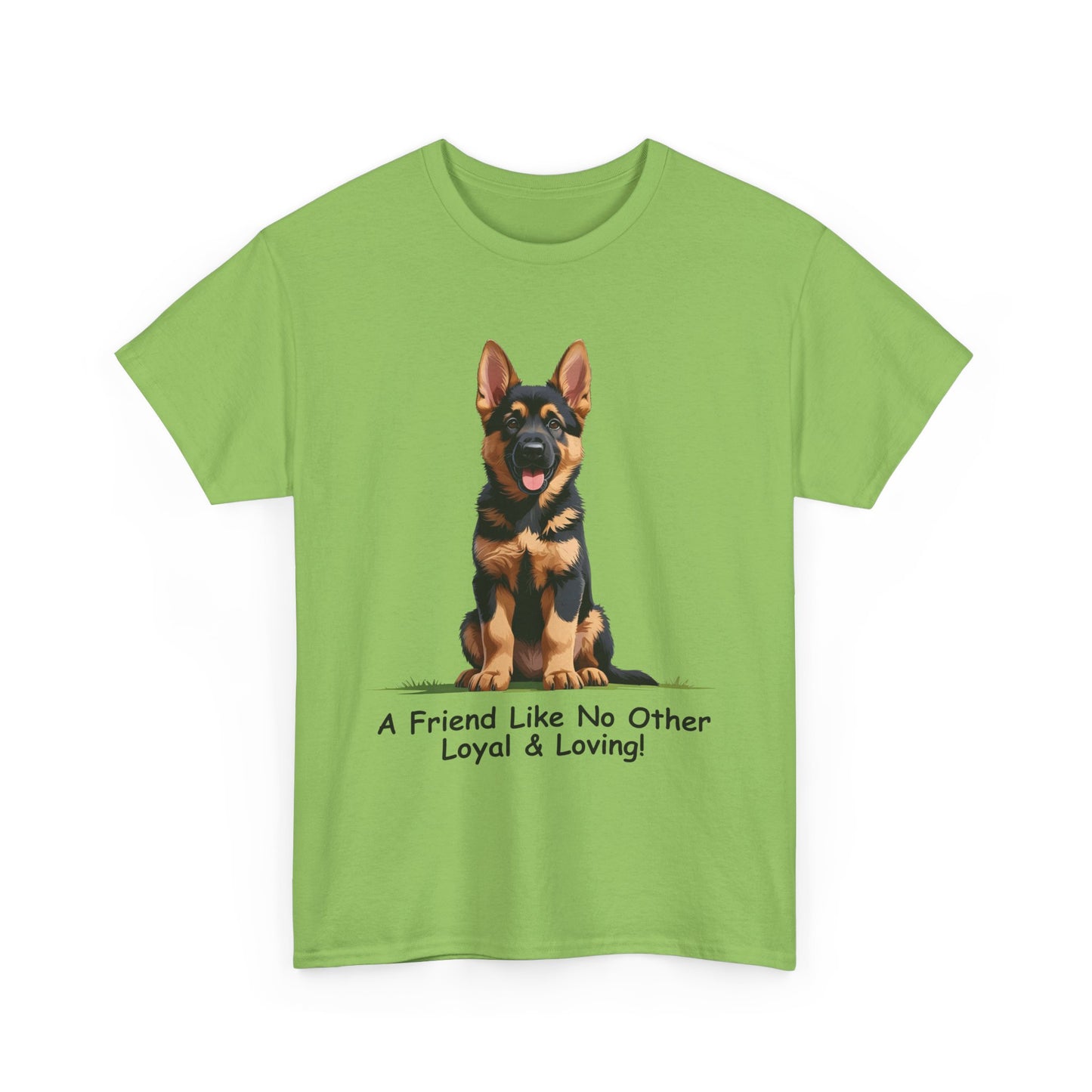 Adorable German Shepherd Puppy Lover Tee: A Friend Like No Other, Dog Owner Gift, Dog Mom Shirt, Gifts for Animal Lovers, Unisex Cotton T-shirt