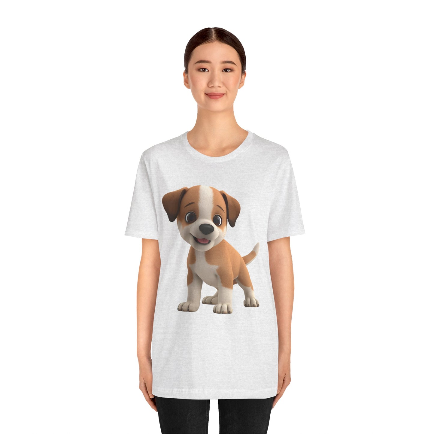 Cute Dog 3D Graphic Tee, Fun Animal Shirt, Dog Lover Gift, Playful Fashion Statement