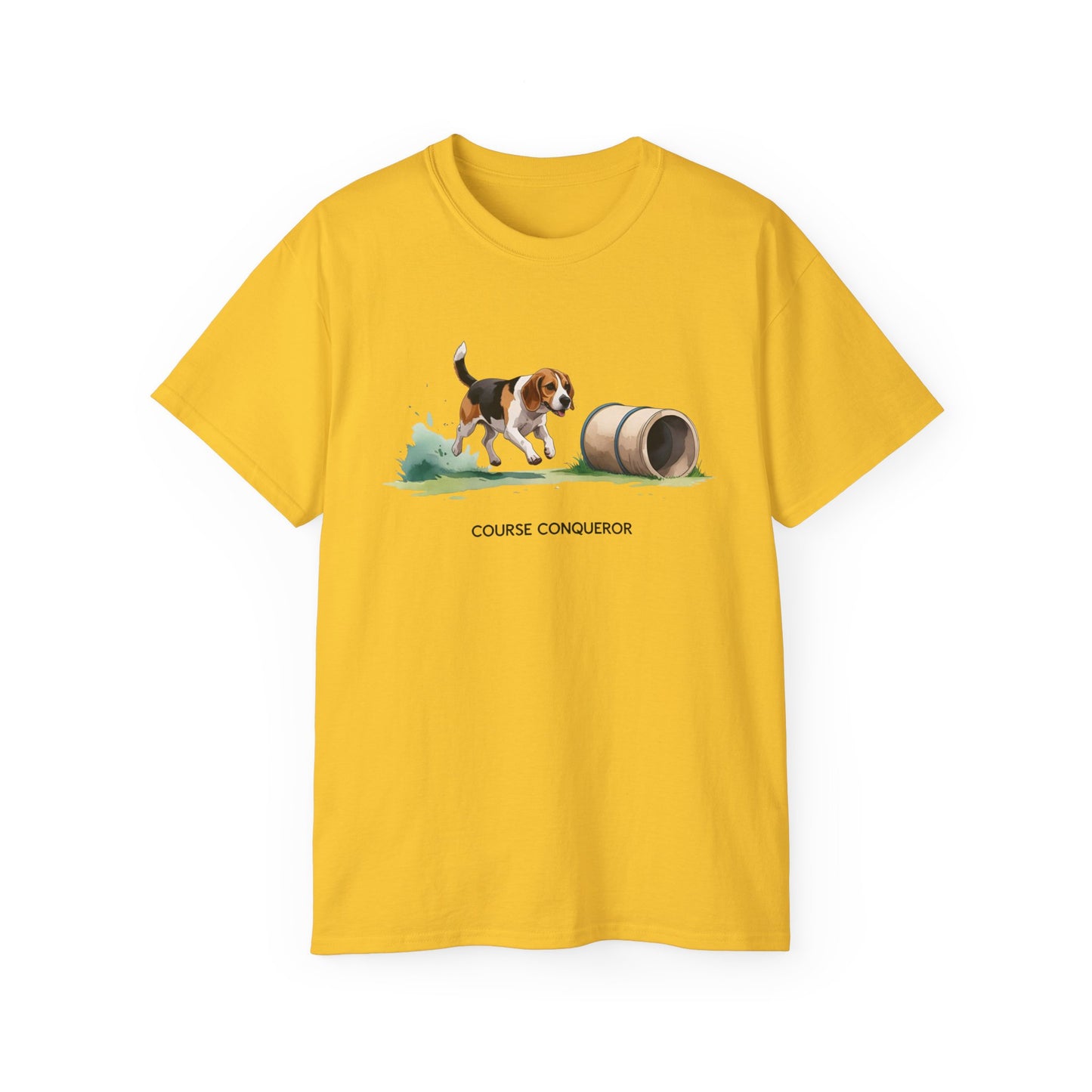Dog Agility Tee - Course Conqueror | Beagle Graphic T-Shirt, Pet Enthusiast Gift, Animal Lover Apparel, Wearable Art for Dog Lovers