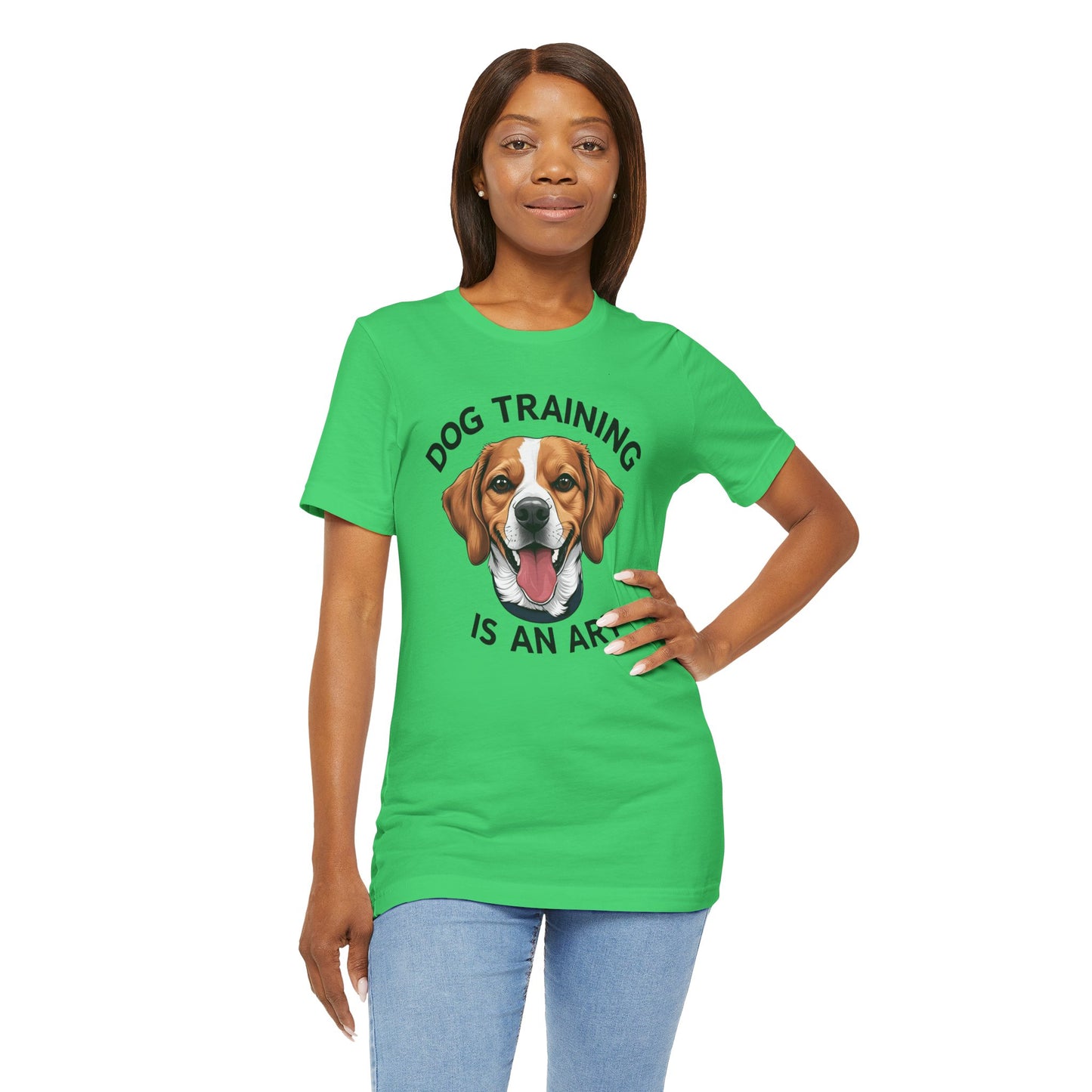 Dog Training is An Art Tee - Unisex Jersey Short Sleeve, Gift for Dog Lovers, Training T-Shirt, Dog Owner Apparel, Cute Canine Shirt