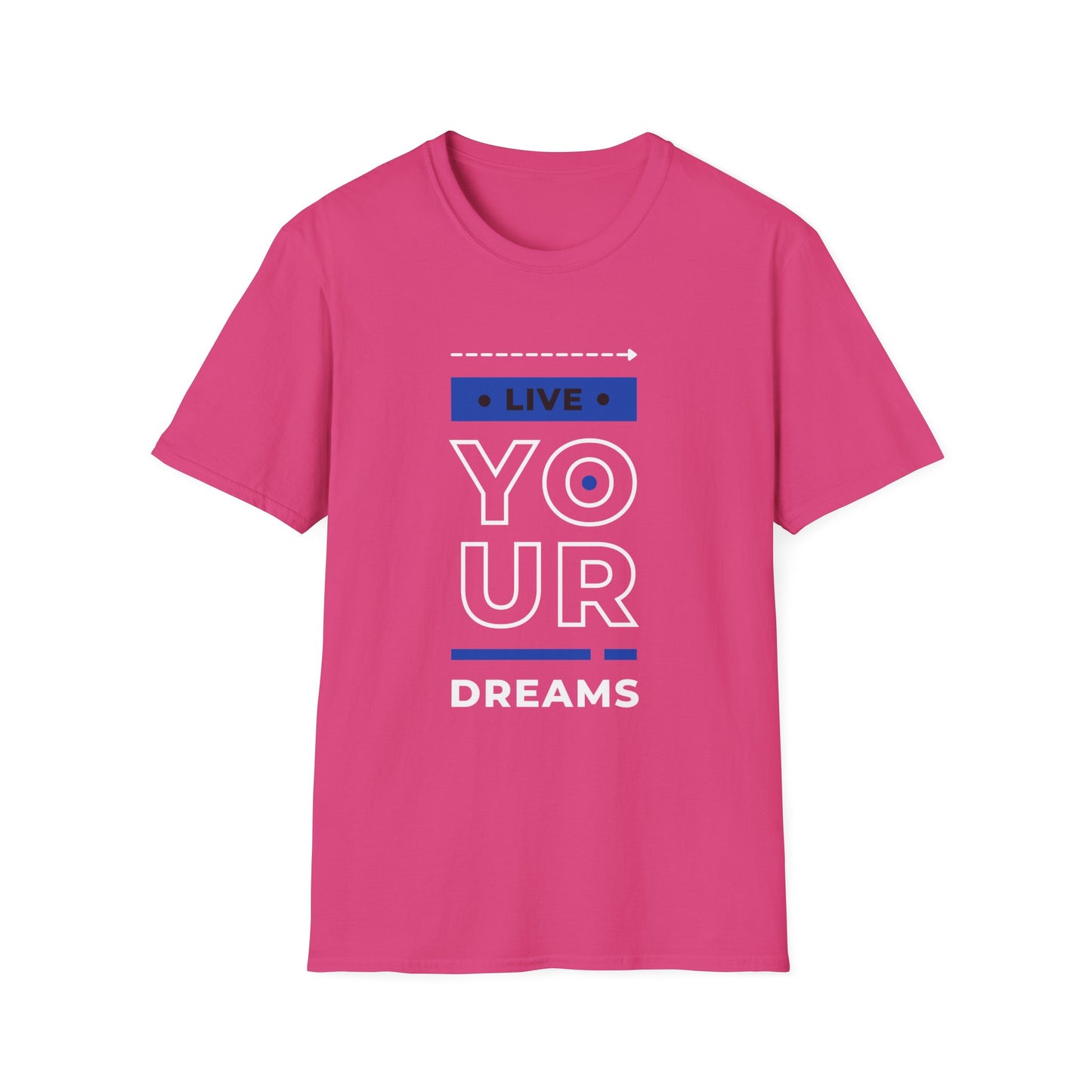 Live Your Dreams Unisex Softstyle T-Shirt, Inspirational Tee, Motivational Gift, Casual Wear, Daily Reminder, Empowerment Top