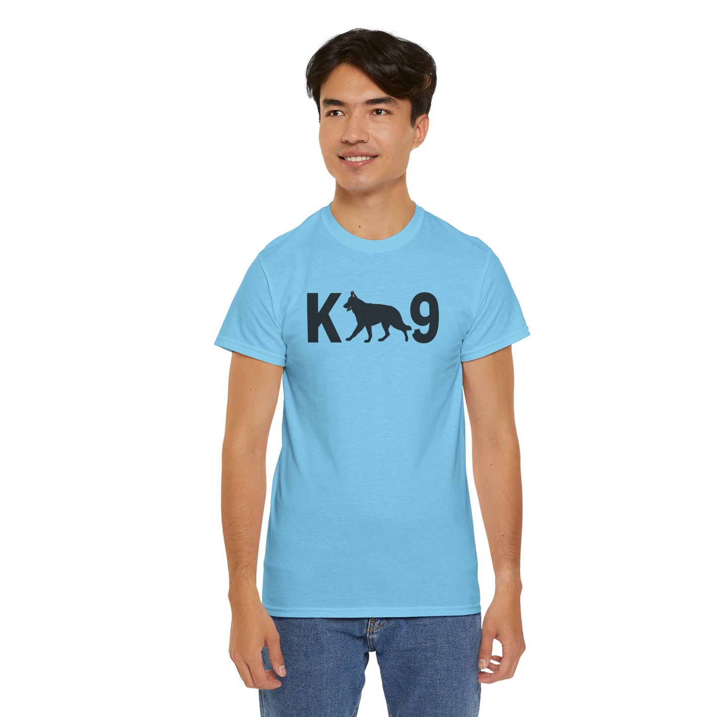 Black German Shepherd K9 Unisex Heavy Cotton Tee - Perfect for Dog Lovers, Pet Owners