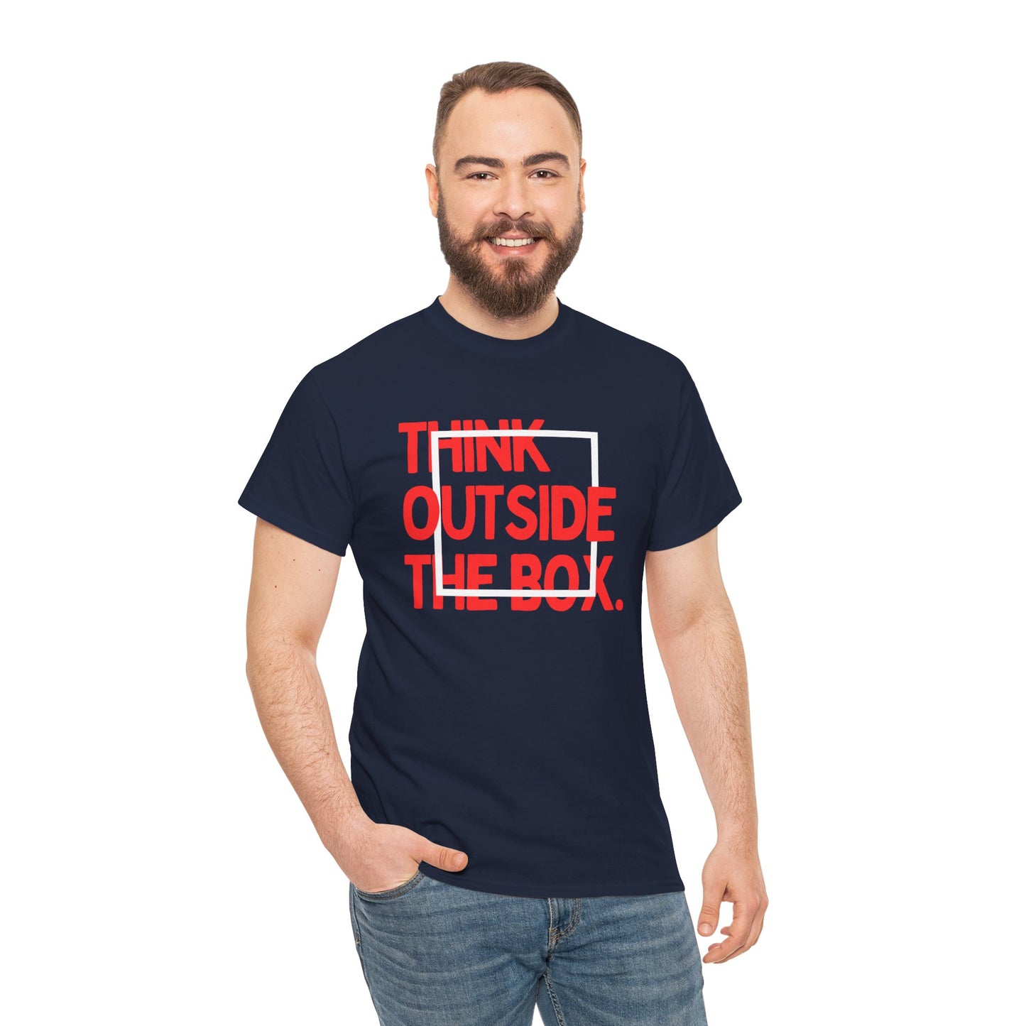 Creative Thinking Unisex Cotton Tee - Thin Out of Box, Inspirational Shirt, Motivational Gifts, Trendy Top for All Occasions, Perfect for Dreamers