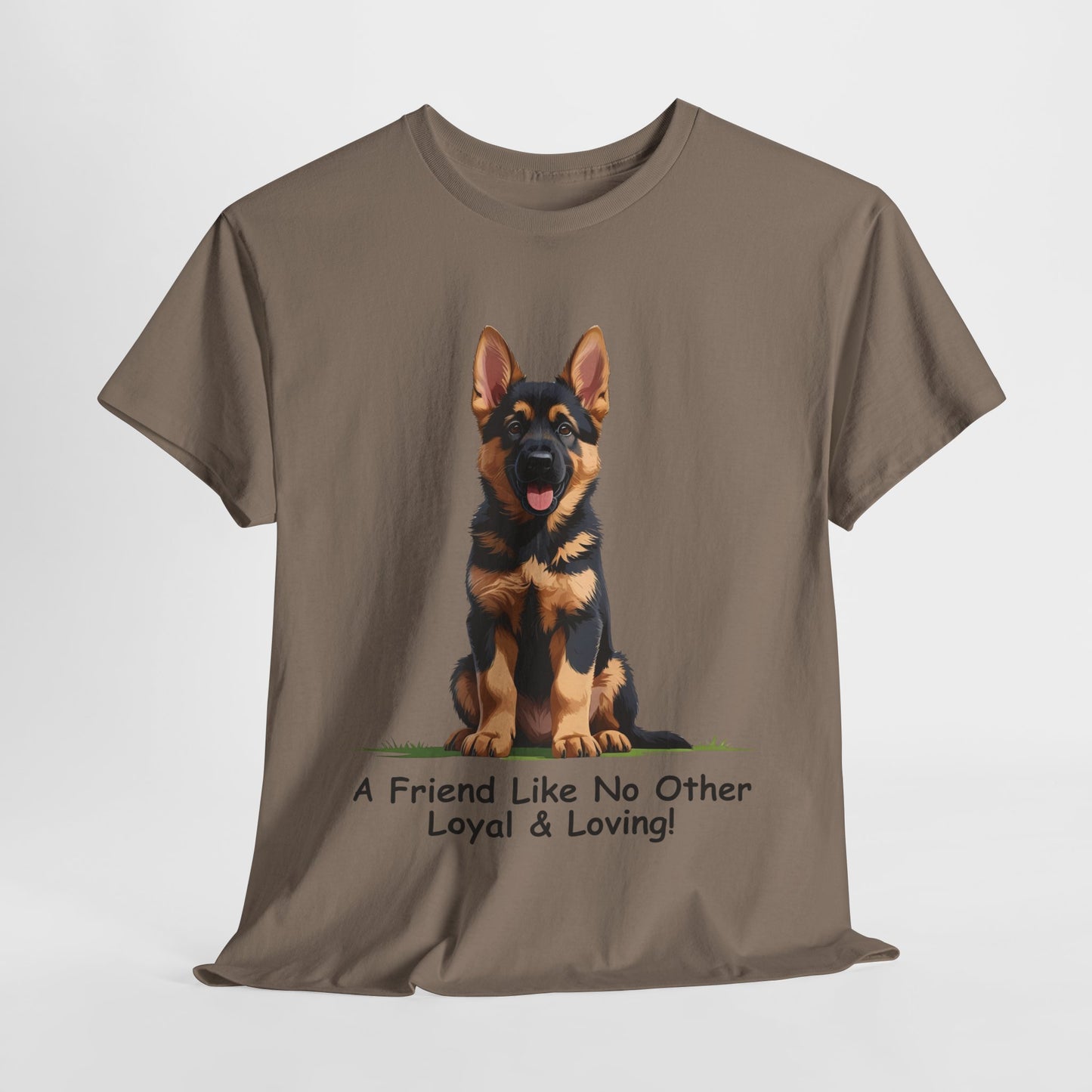 Adorable German Shepherd Puppy Lover Tee: A Friend Like No Other, Dog Owner Gift, Dog Mom Shirt, Gifts for Animal Lovers, Unisex Cotton T-shirt