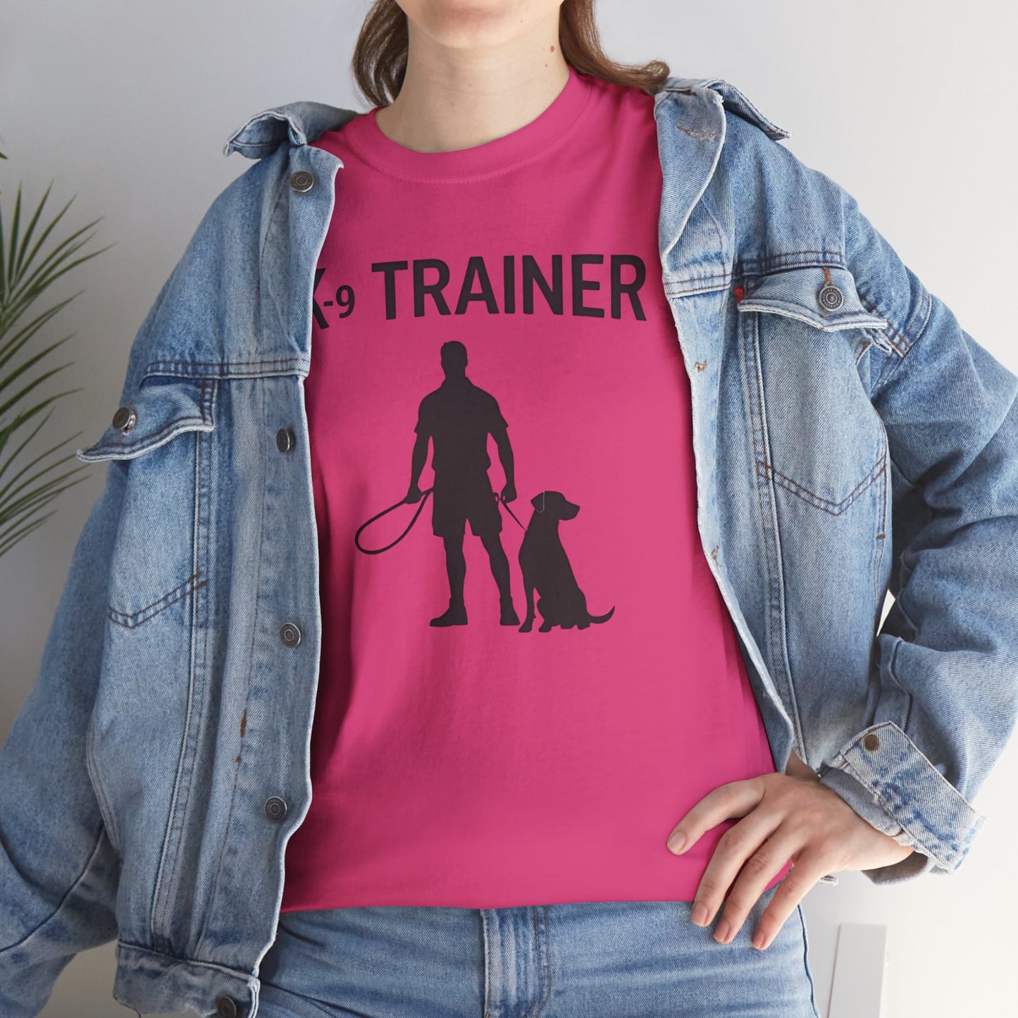 K-9 Trainer Heavy Cotton T-Shirt, Dog Owner Gift, Police Dog Shirt, Animal Enthusiast Apparel, Casual Style Tee