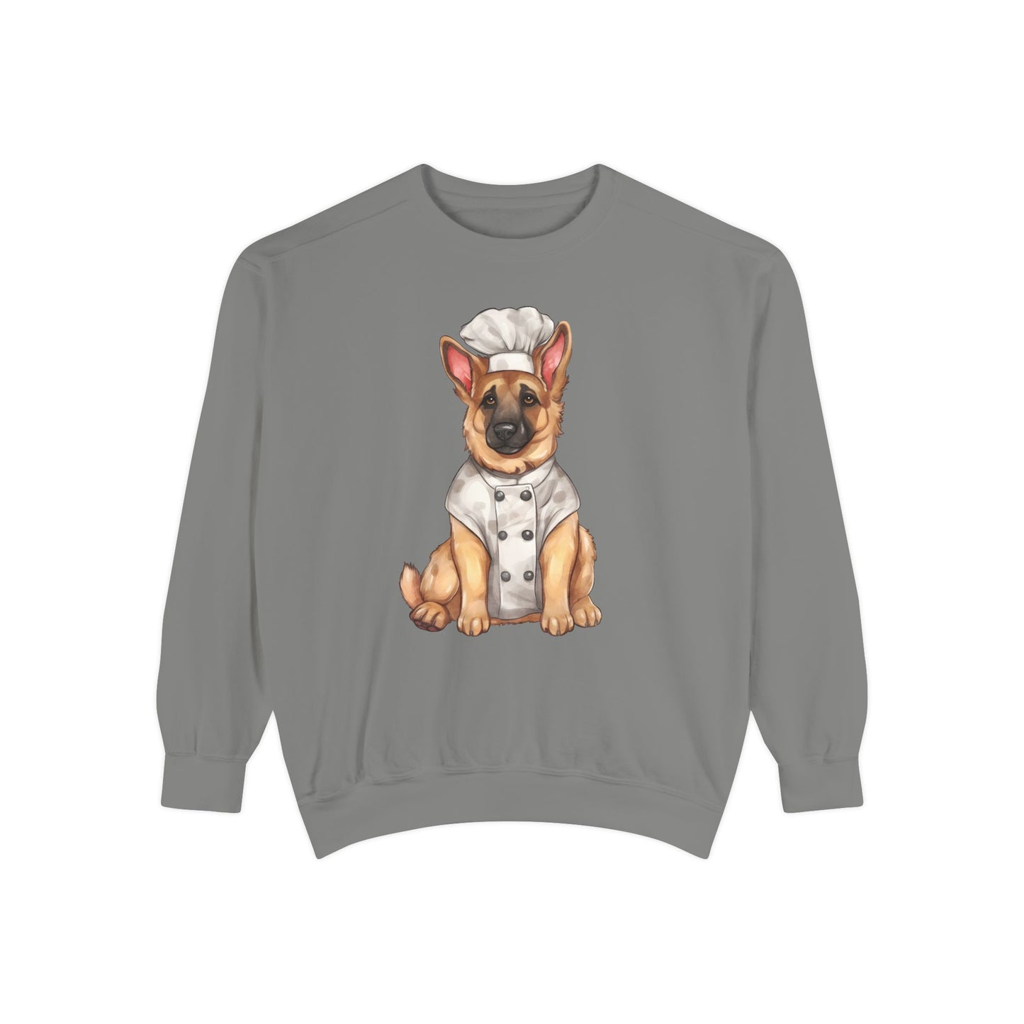 Chef German Shepherd Unisex Garment-Dyed Sweatshirt - Cute Dog Lover Gift