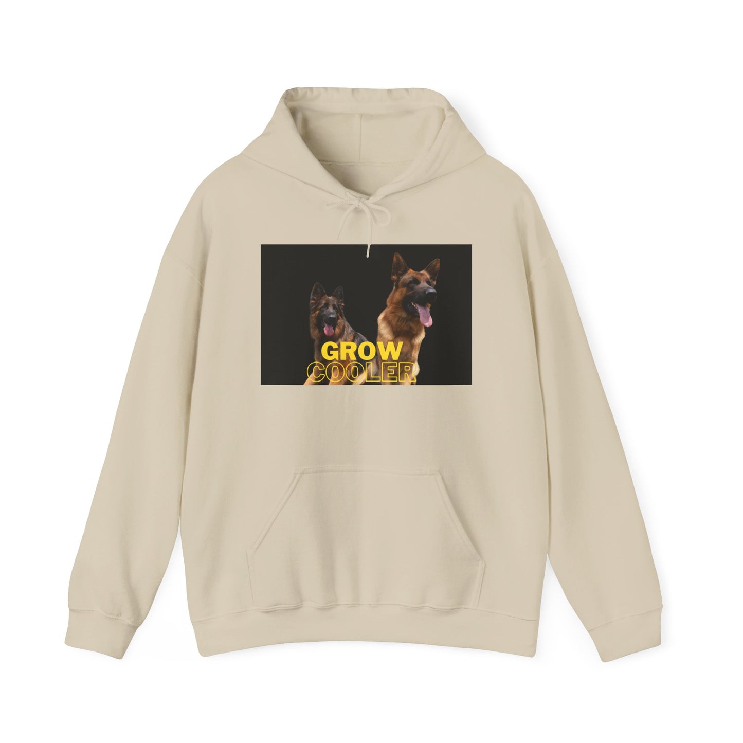 Unisex Dog Lover Hoodie With Two German Shepherds and Caption Grow Cooler